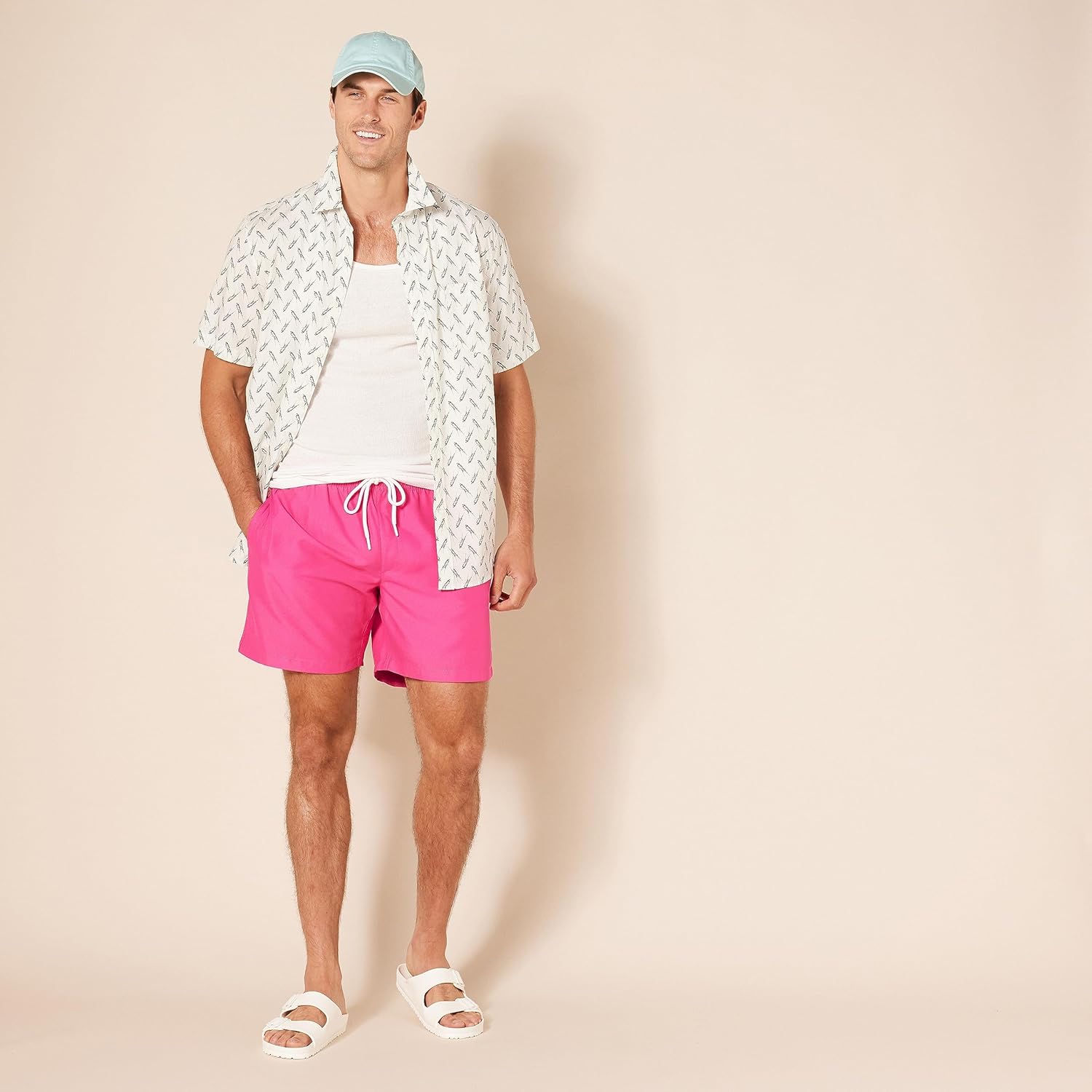 Amazon Essentials Men's 7" Quick-Dry Swim Trunk - Discontinued Colors X-Small Hot Pink