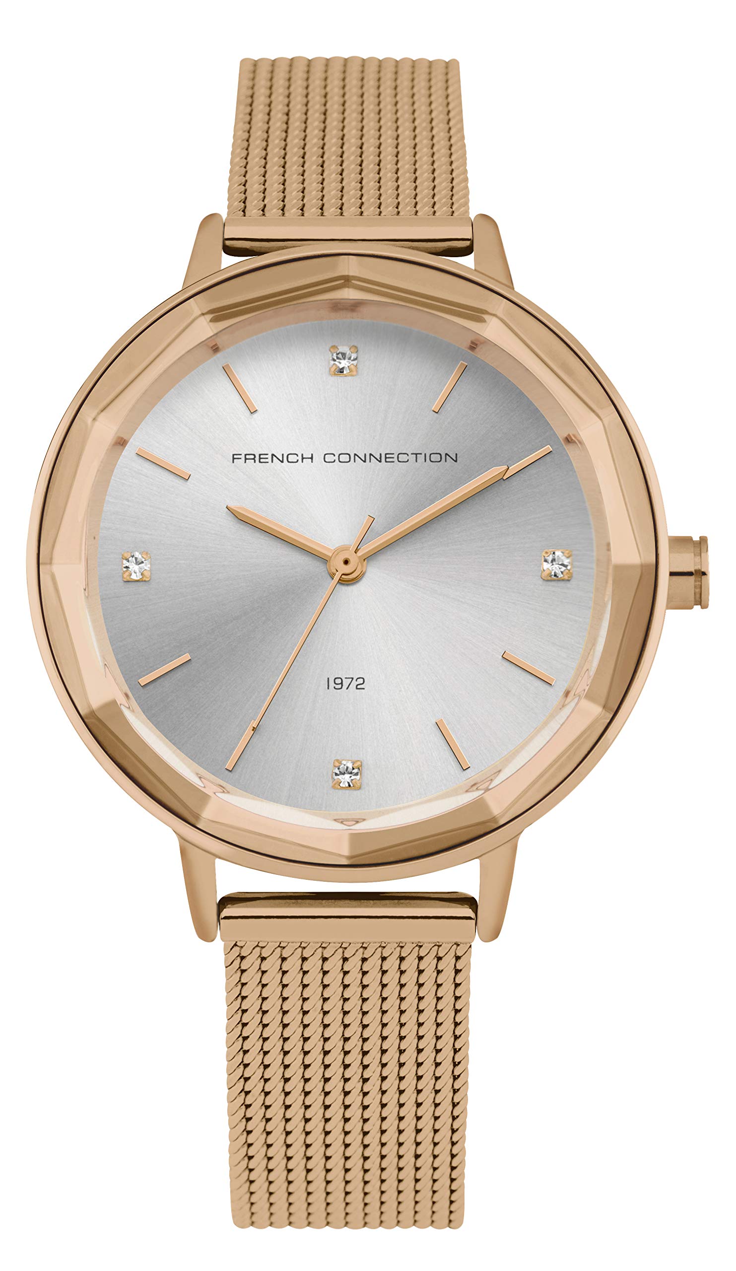 French Connection Analog Silver Dial Womens Watch-FC1318RGM (B07DVVT95Q) Amazon Price History, Amazon Price Tracker