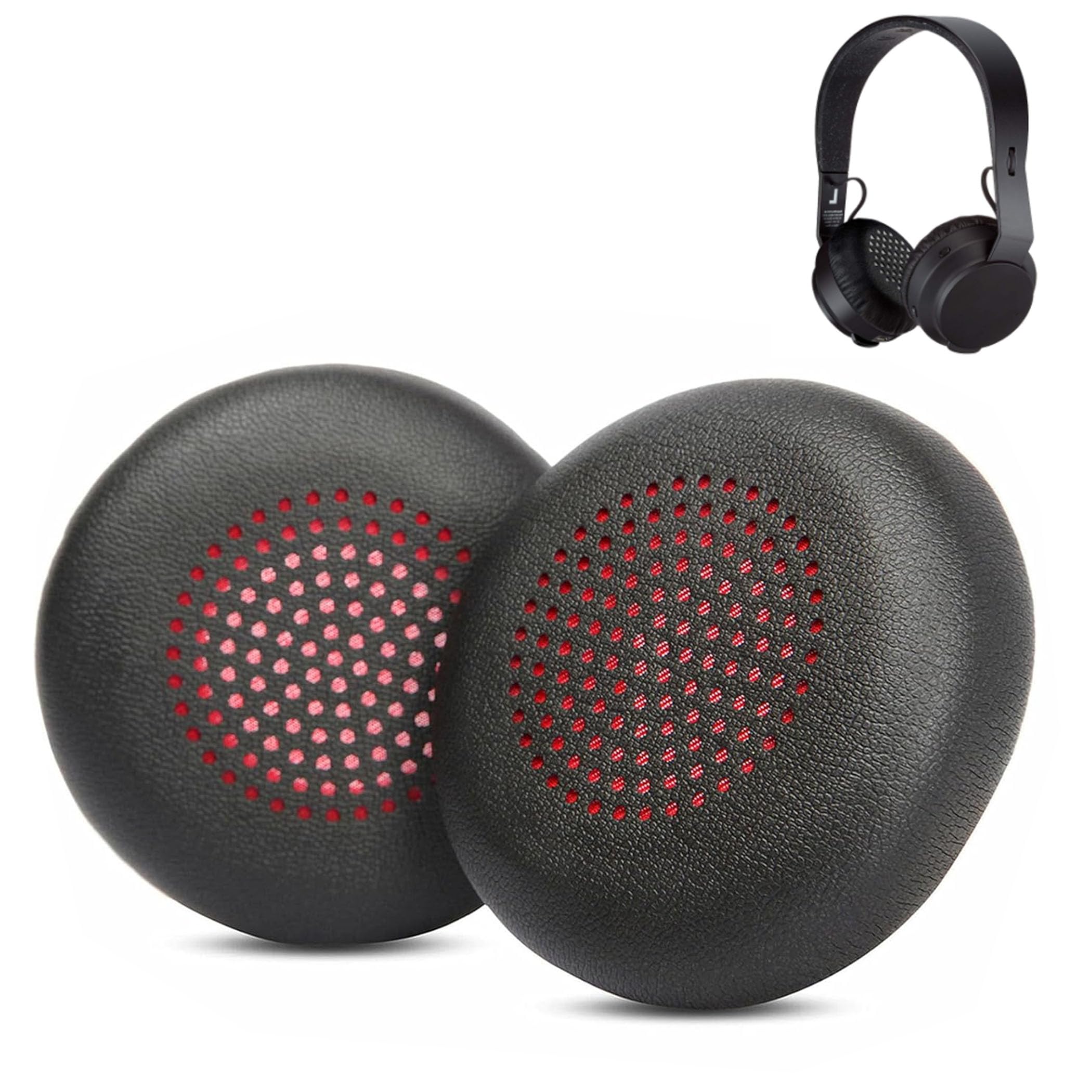 Premium Protein Leather Earpads Replacement for House of Marley EM-JH101-BK Rebel Wireless Bluetooth Headphone Ear Cushions