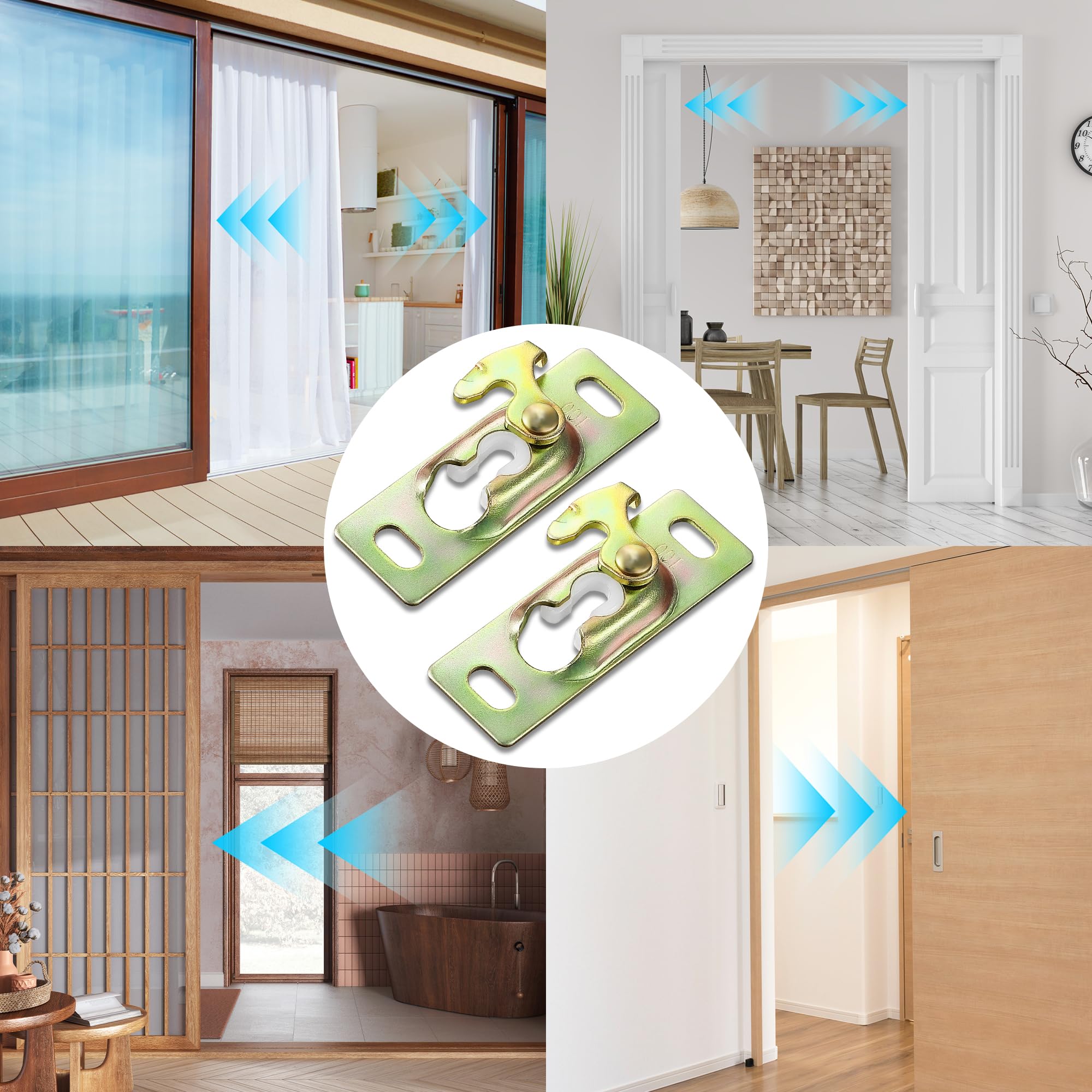 2 Packs Sliding Door Hanger, Pocket Door Roller Assembly Pocket Door Hanger, RV