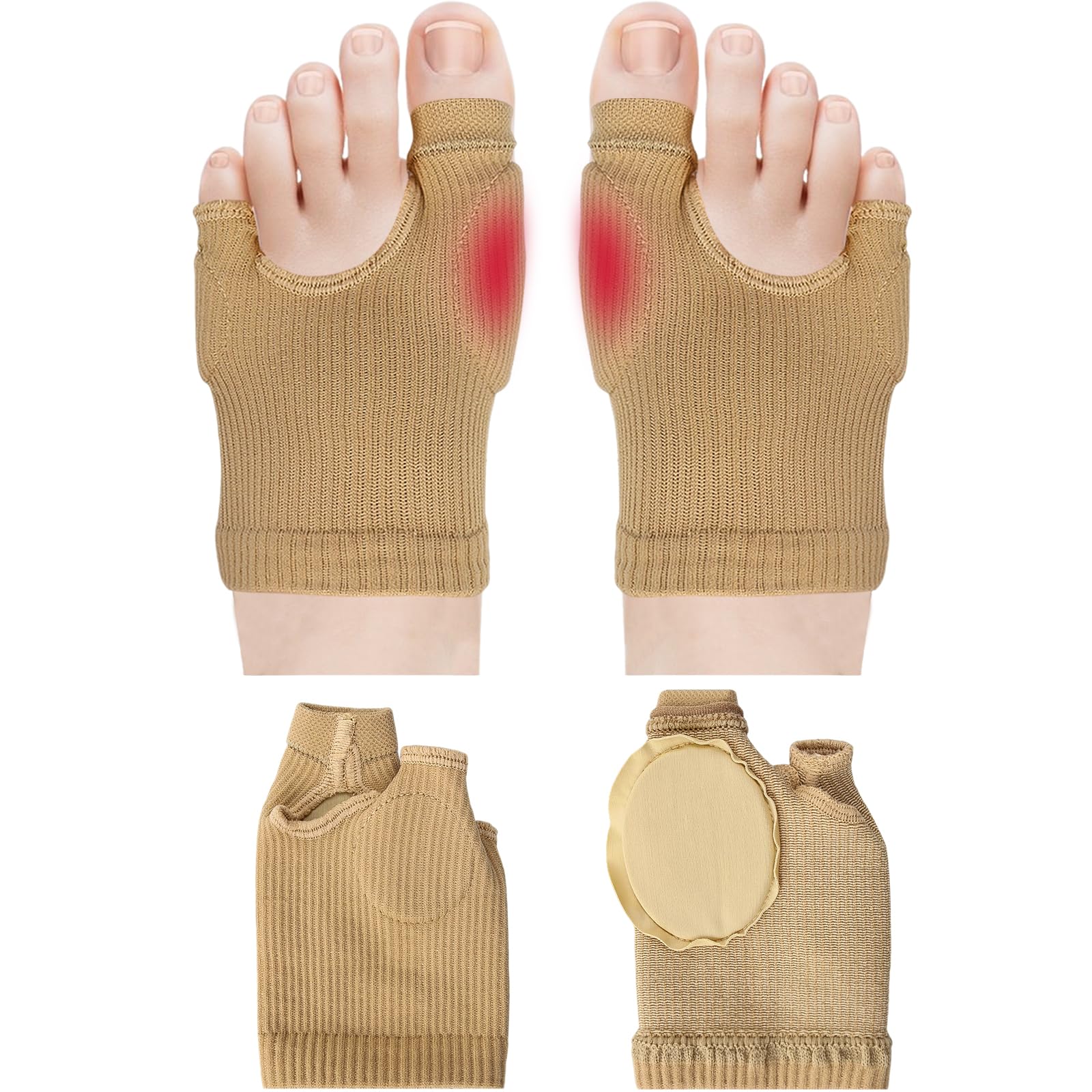 Bunion Pads Upgraded,Union Relief Protector Guards for the Thumb and Little Toe, Orthopedic Brace Big Toe Alignment,Hallux Valgus Relief (Small)