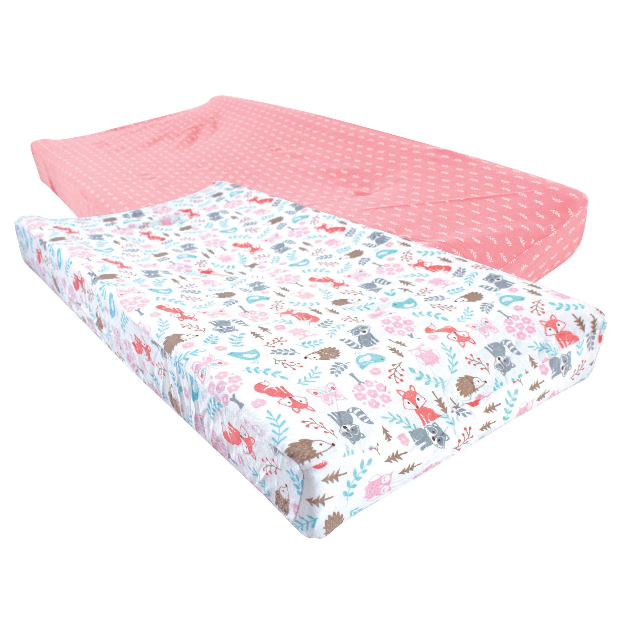 Hudson Baby Unisex Baby Cotton Changing Pad Cover, Woodland Fox, One Size-picture-14