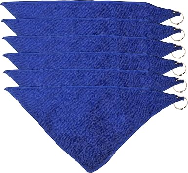KleenSlate 6 Blue Microfiber Cleaning Cloth with Bookbinder Ring for Whiteboards for Computer Screens, Tablets, Cell Phones and Glasses