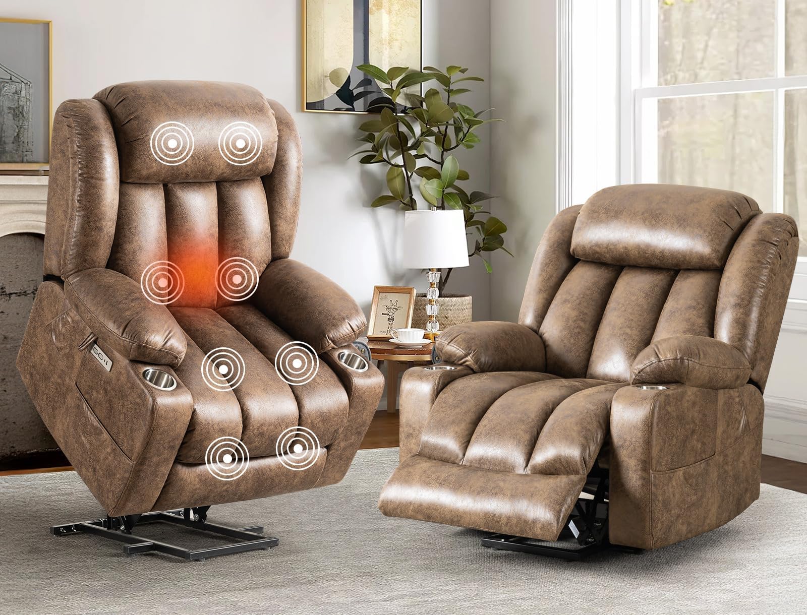 Flipkart Brown Leather Rocking Chair Zero Gravity Chair Nilkamal