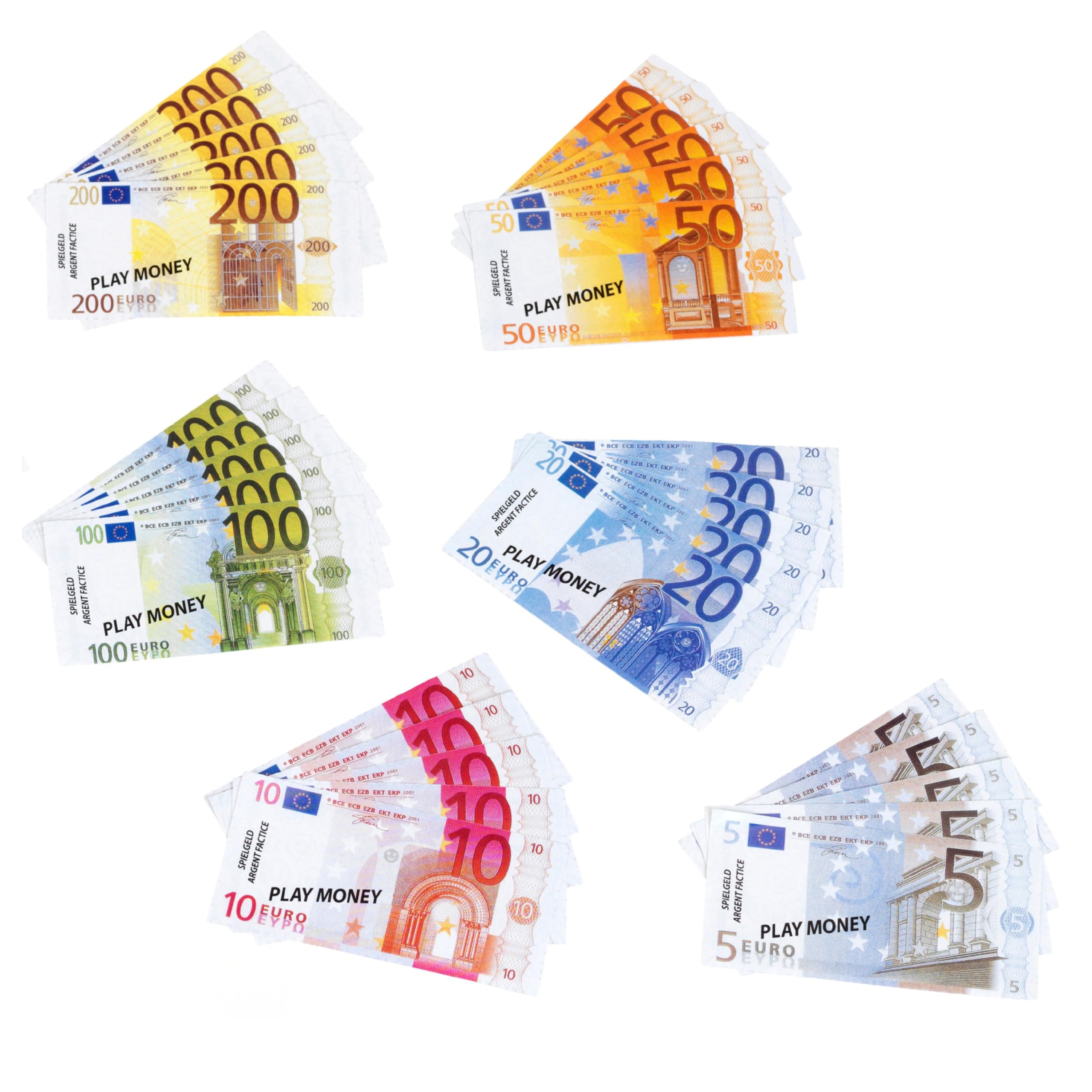 Theo Klein 9612 Euro per Giocare I 35 Banconote e 25 Monete - da Monete da 1 Centesimo Fino a Banconote da 500 Euro I Dimensioni- 20 cm x 1,5 cm x 11 cm I Giocattoli per Bambini dai 3 Anni in su