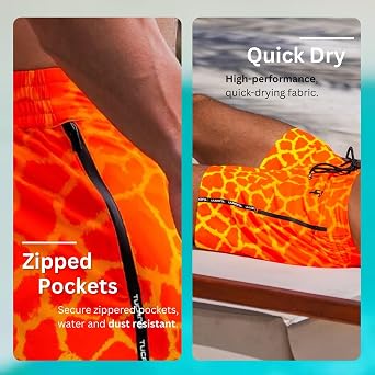 Tucann Men's Trunks 3 Compression Liner Quick Dry Chlorine Resistant