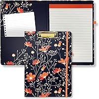 Vista 13 de Steel Mill & Co - Lindo portapapeles con bloc de notas forrado recargable y bolsillo interior de almacenamiento, padfolio para el trabajo, leopardo