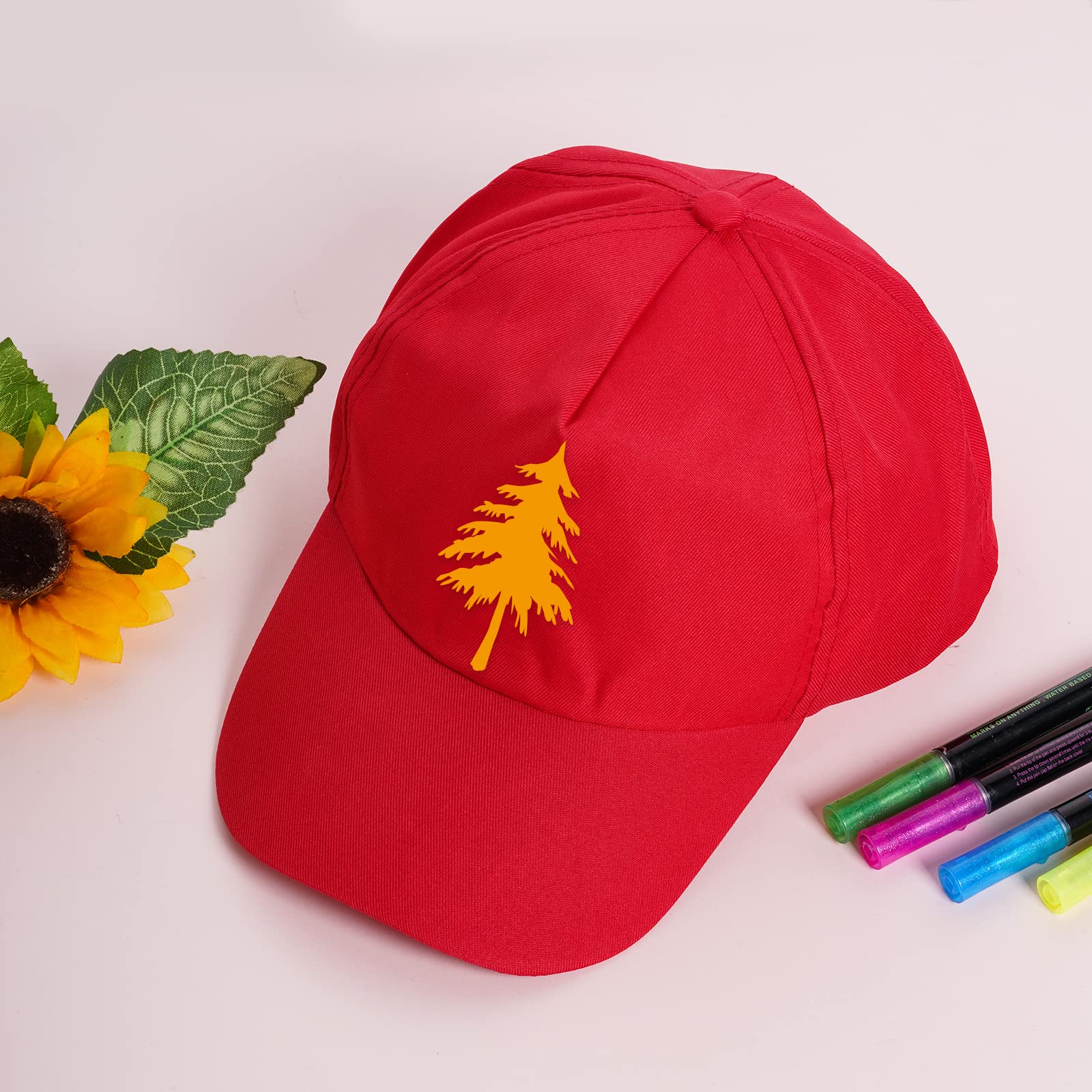 Yookat 10 cappellini da baseball per bambini fai da te cappelli rossi fai da te cappelli da baseball per bambini cappelli da baseball per fai da te (rosso)