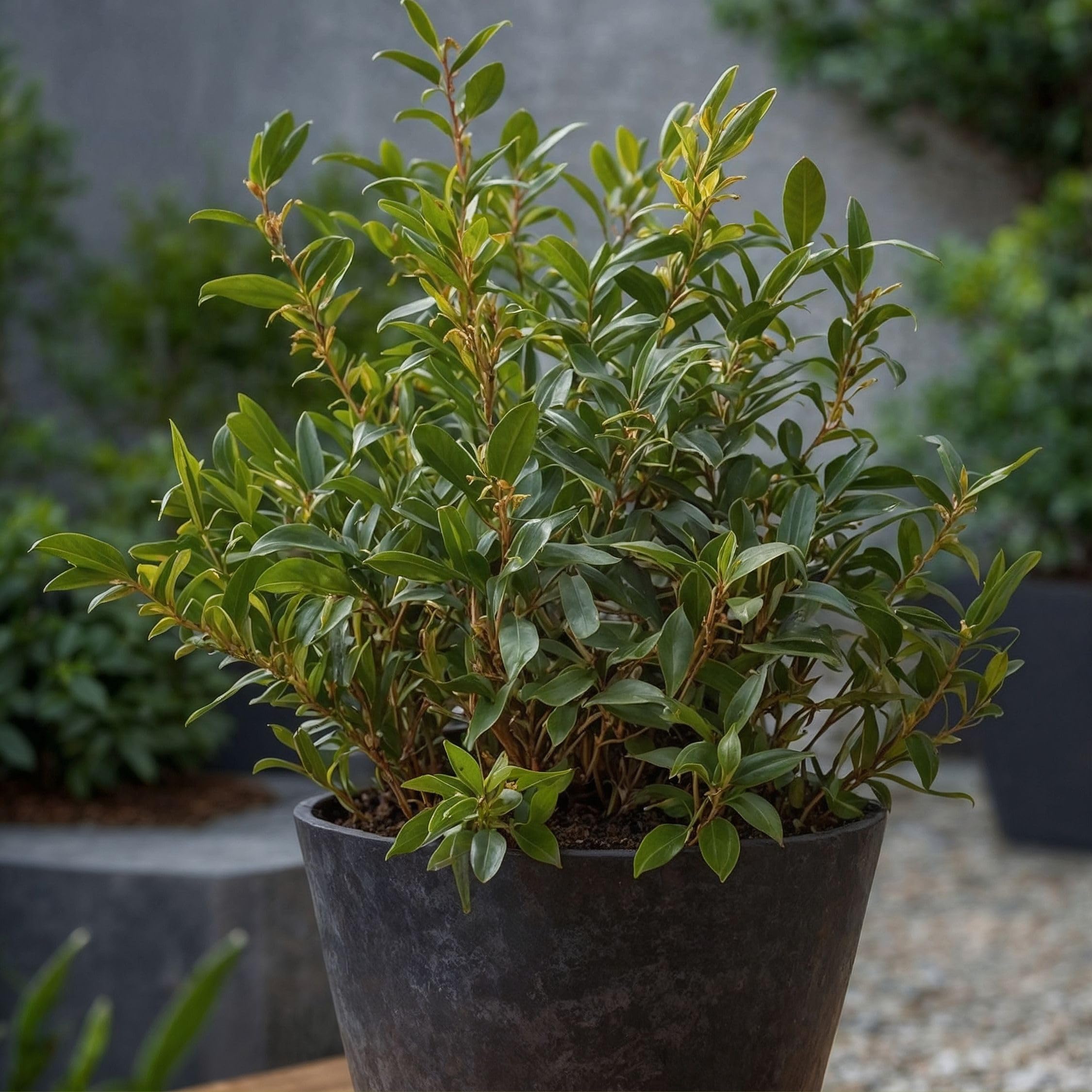 Plant in a Box -Sarcococca Confusa - Set de 2 - Meatberry - Fleurs blanches en hiver - Plante de jardin - Sarcocoque - Pot 17cm - Hauteur 30-40cm