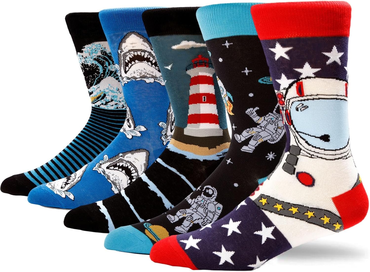 Novelty Funny Socks for Men Women Crazy Colorful Funky Graphic Soft Cotton Dress Socks Gifts Comfy Casua Size 9-11