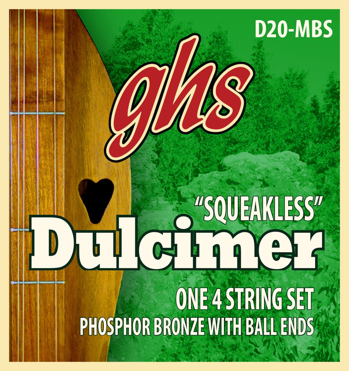 GHS Dulcimer Sig Bronze Squeakless String Mixolydian Tunning for Musical Instrument