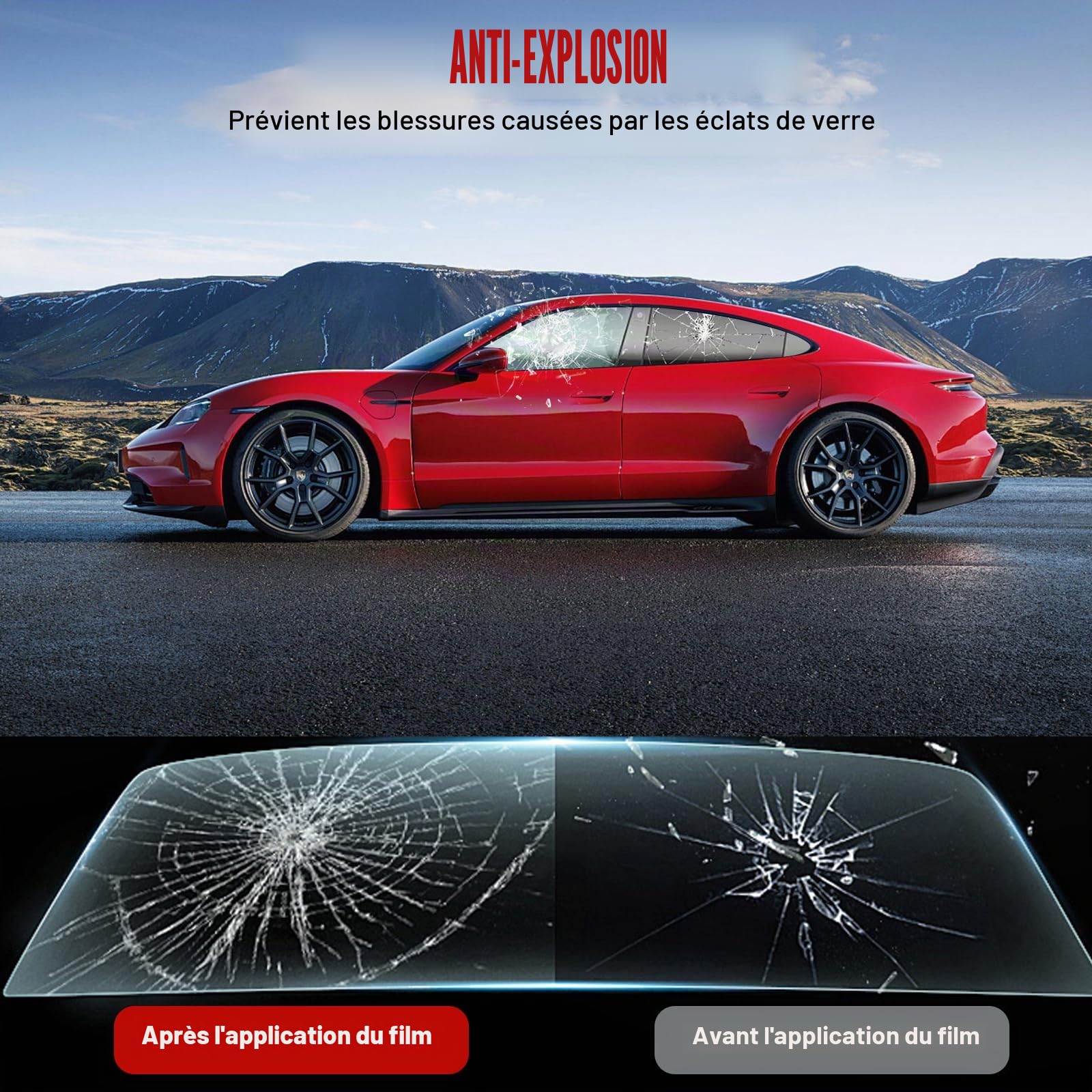 Film teinté pour voiture, film solaire autoadhésif pour vitres de voiture, protection visuelle, bloque les rayons UV/IR, protection solaire, résistant aux rayures, film pour vitres de voiture