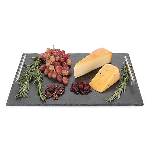 True Fete Slate Cheese Board and Chalk Set, Natural Slate