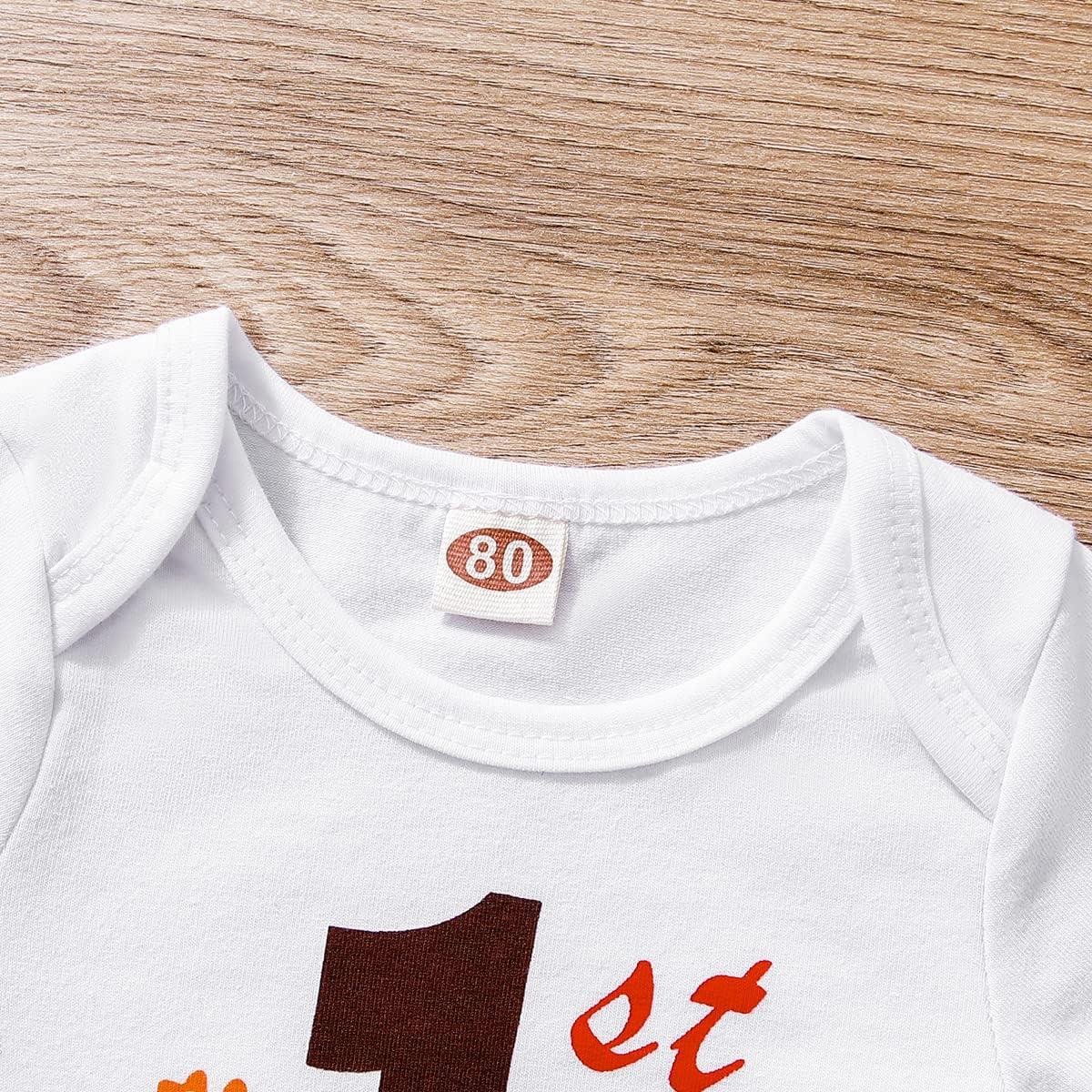 Baby Girl Thanksgiving Outfit My 1st Thanksgiving Romper+Tutu Skirt+Leg Warmers+Headband Clothes Set - Image 3