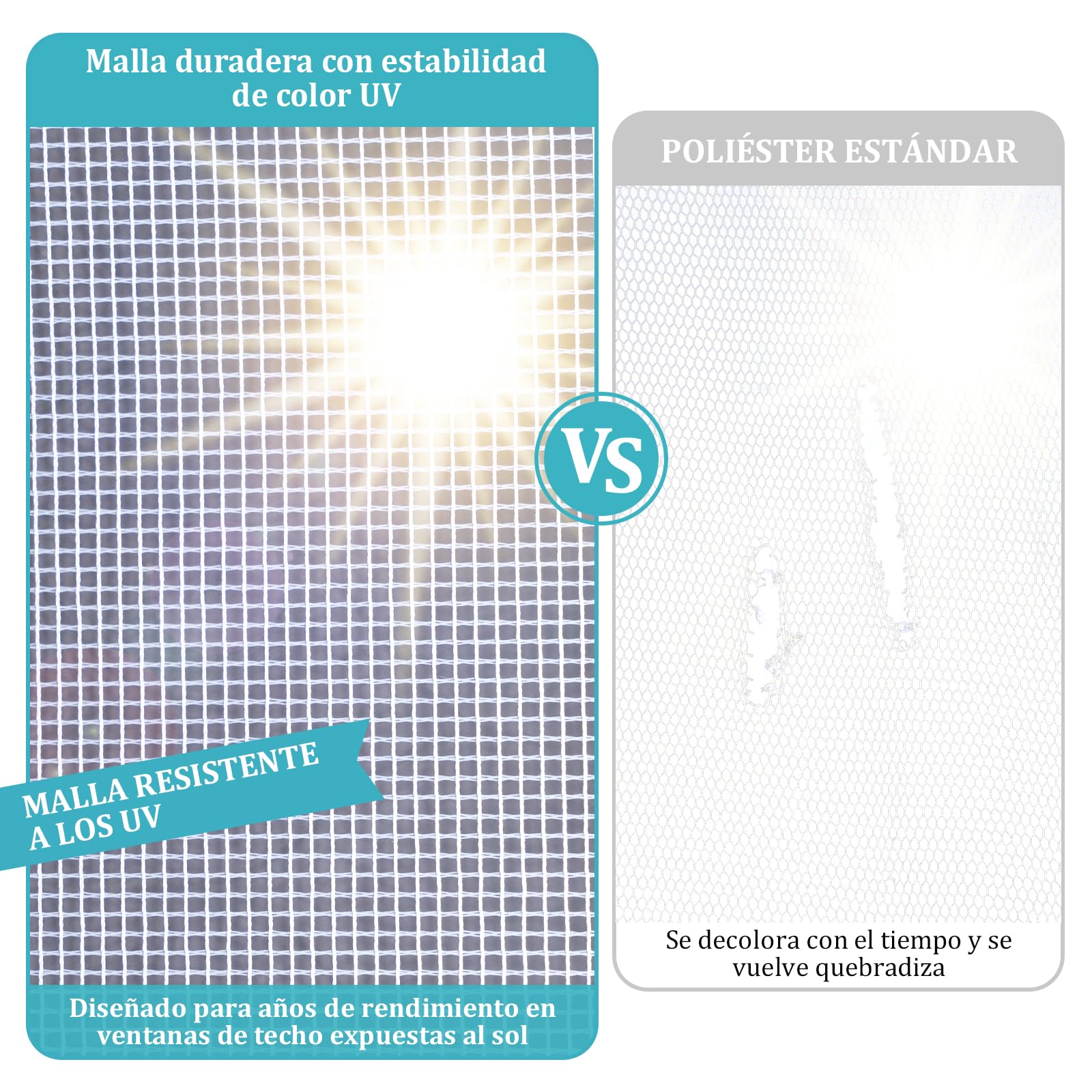 Apalus VP Mosquitera para Ventanas, Mosquitera con Cremallera para Ventanas en la Azotea, DIY Tamaño de la Ventana Maximo 130x150 CM (2 Juegos, Blanco)