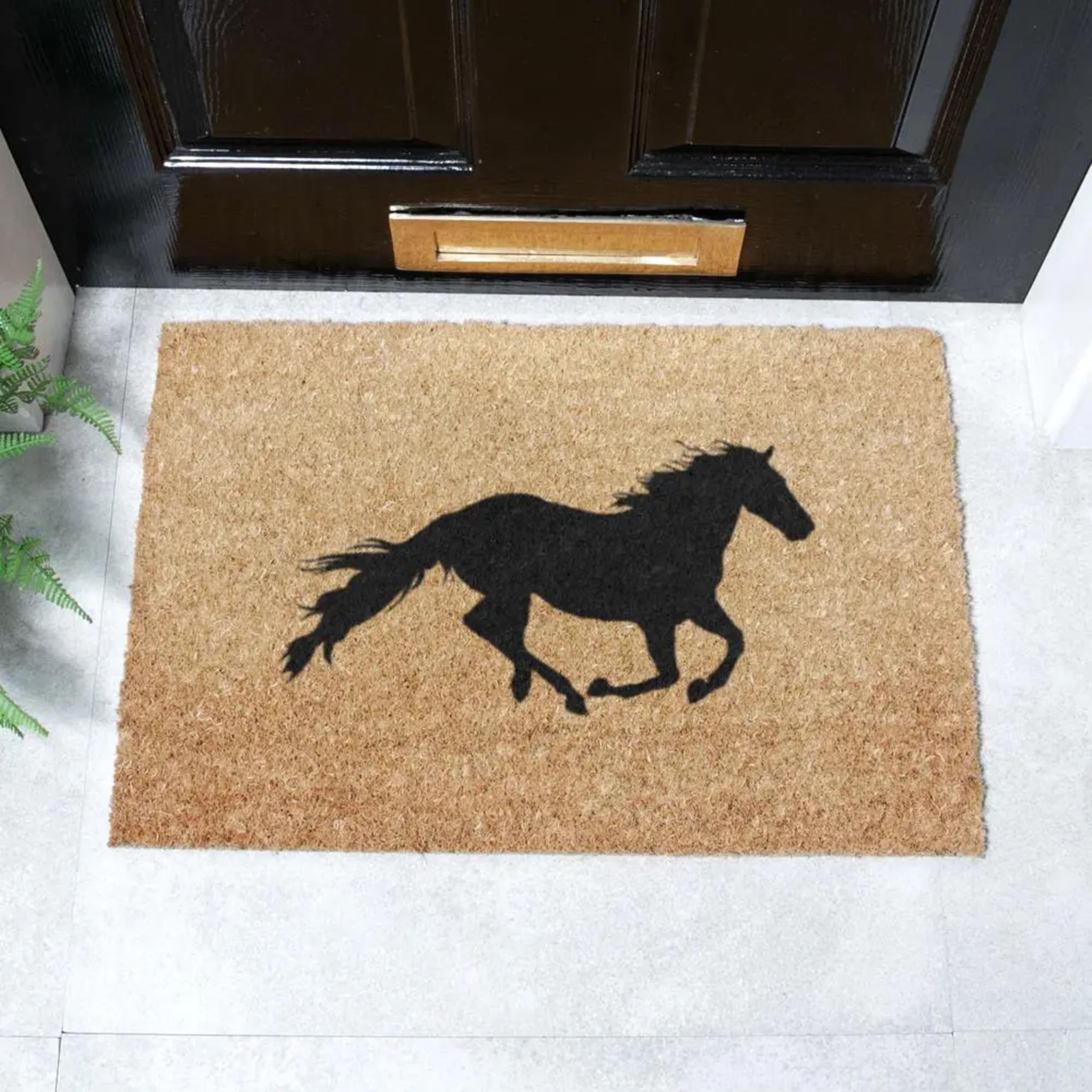 Artsy Doormats Horse Doormat - Brown - Coconut Fibre - 40x60cm
