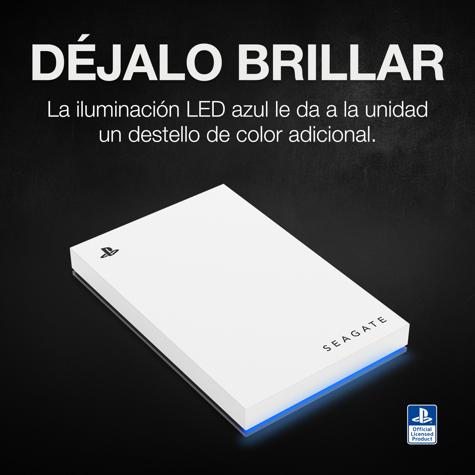 Seagate Unidad HDD Externa Game Drive for PS5 de 2 TB: USB 3.0, Licencia Oficial, LED en Azul (STLV2000201)