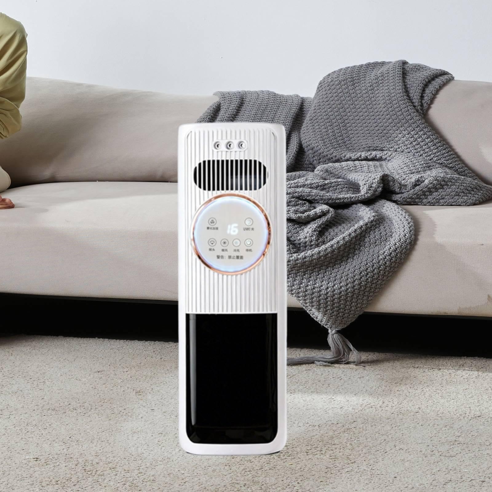 Ventilatore a Piantana Silenzioso con Velocità Regolabile E Funzione di Raffreddamento per Soggiorno, Bianco