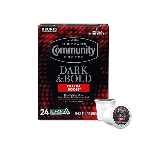 Miniatura 9 de Community Coffee Dark & Bold Intense Blend - Cápsulas de café de 12 unidades, tostado oscuro compatible con cafeteras Keurig 2.0 K-Cup, 12 unidades