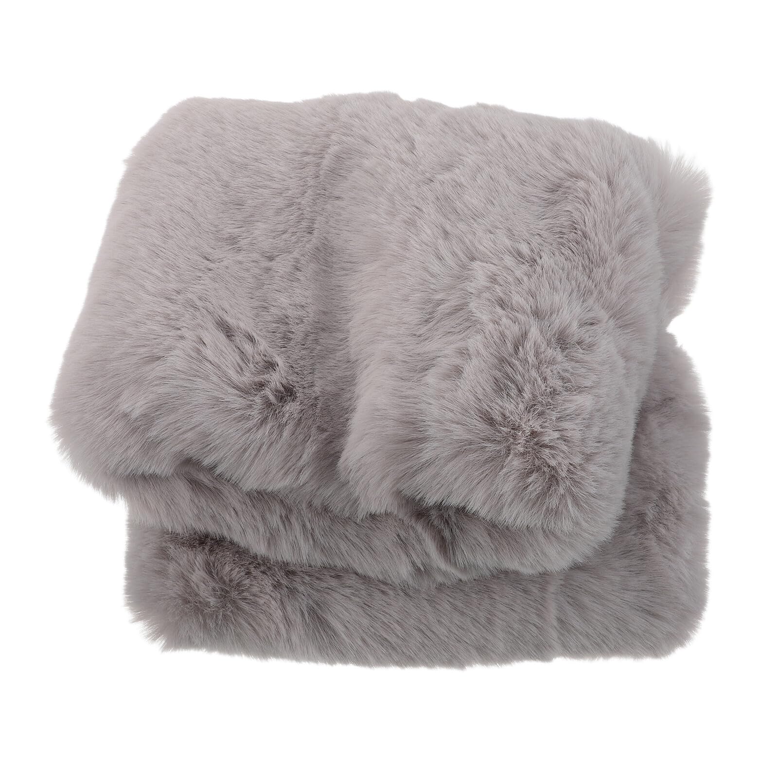 Mikinona Calentador de Manos de Invierno de Felpa, Manguito Cálido Alargado 36x15 Cm Color Gris Claro, Accesorio Portátil para Exteriores y Deportes de Invierno