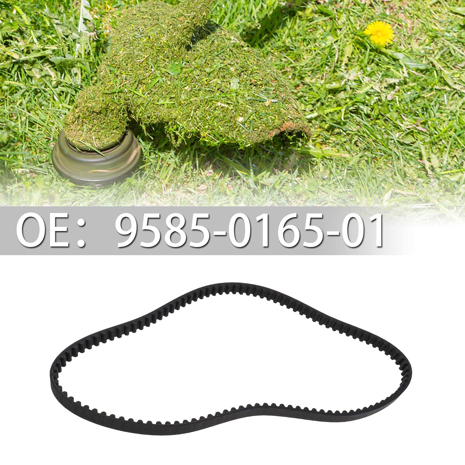 ECSiNG 2 cinghie di trasmissione per tosaerba HTD856-8M-12 compatibili con Stiga 105 Combi Deck 9585-0165-01 107 denti 8 mm Passo dei denti 12 mm Larghezza 856 mm Circonferenza Gomma Nero sincrono