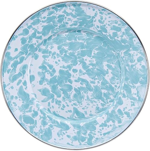 Miniatura 6 de Golden Rabbit Enamelware - Juego de 4-8.5" Platos Sandwich (Cangrejo Azul)