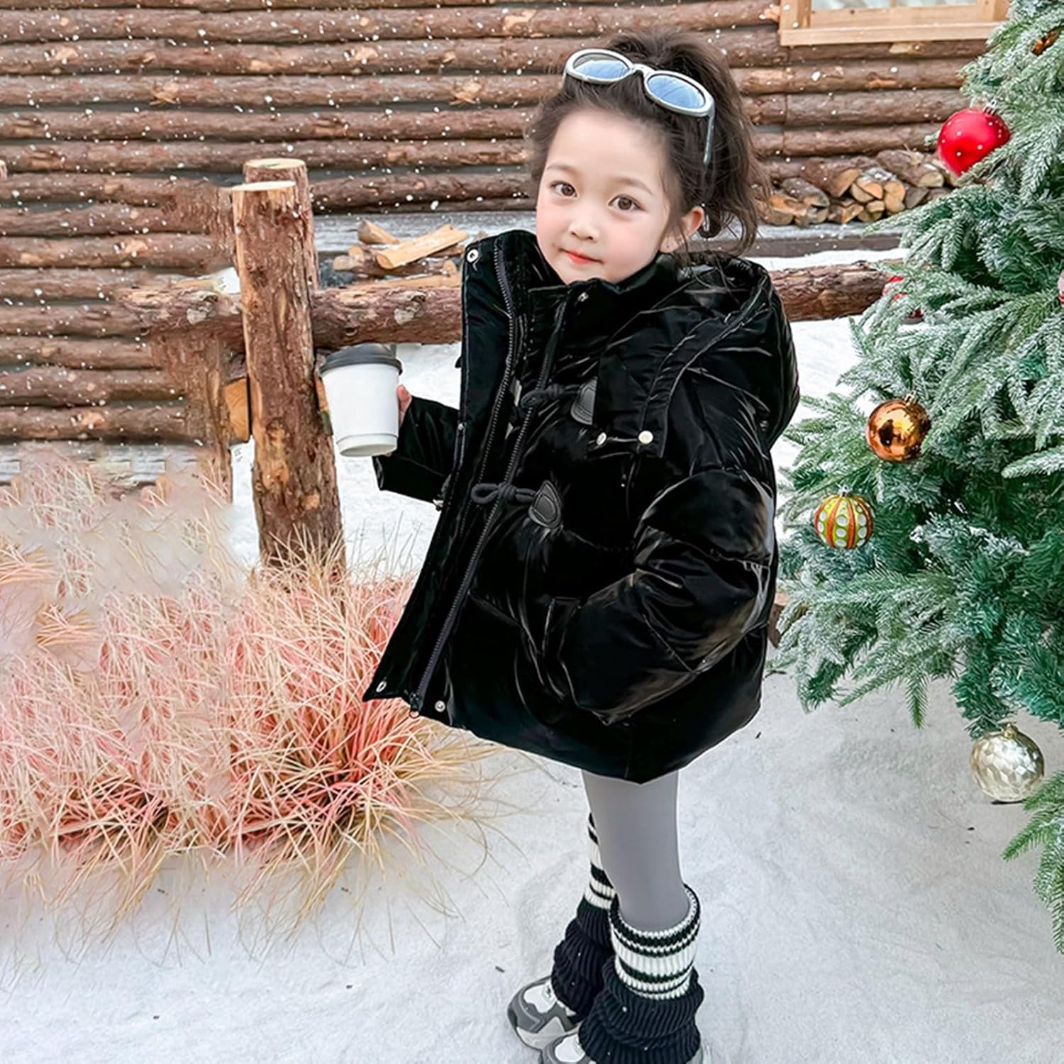 Toddler Girl Winter Down Coat Heavyweight Windproof Warm Thermal Padded Puffer Jacket Casual Cozy Puffy Outerwear