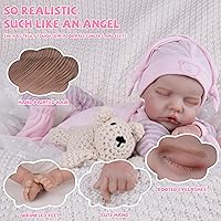 Vista 24 de Milidool Muñecas de bebé Reborn realistas de 20 pulgadas, cuerpo suave, muñeca de bebé de silicona realista, muñecas de bebé recién nacidas, muñecas