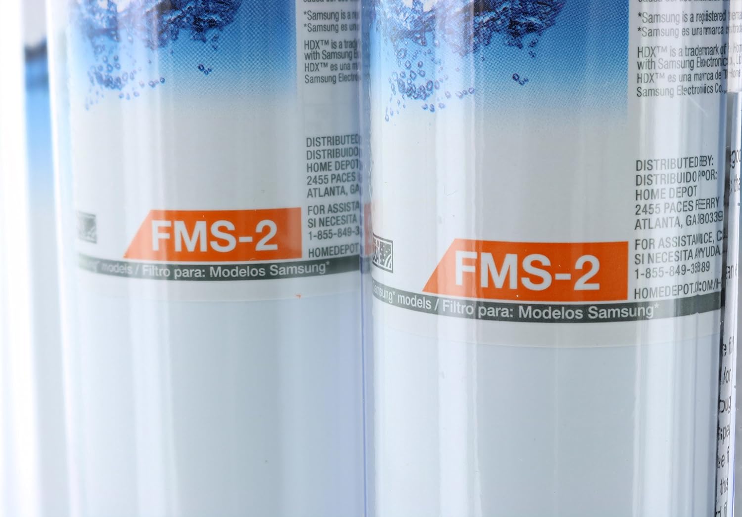 HDX FMS-2 Replacement Water Filter / Purifier for Samsung Refrigerators (2 Pack)
