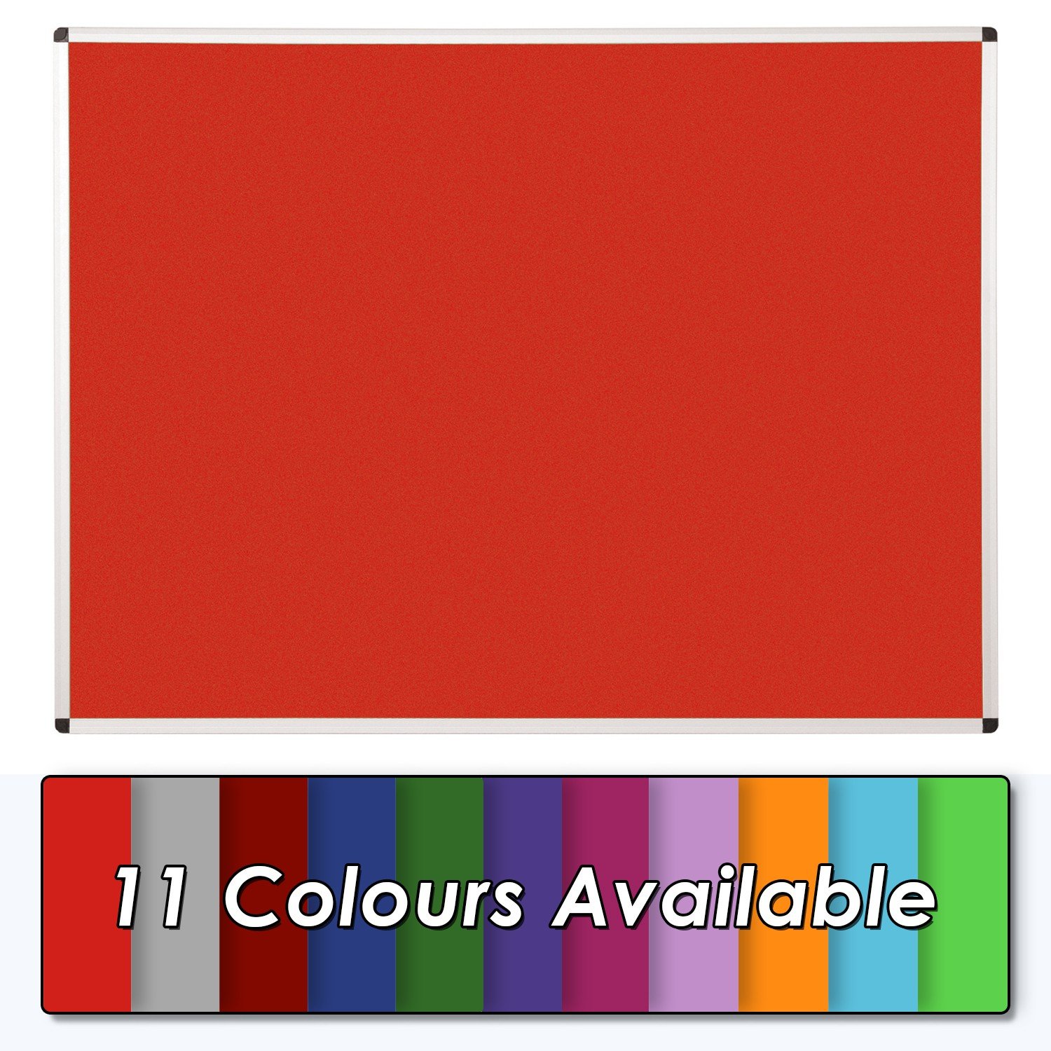 Wonderwall Products LtdPremium Anti Fade Noticeboard - Aluminium Frame - 120 x 90cm with Fixings (Red)