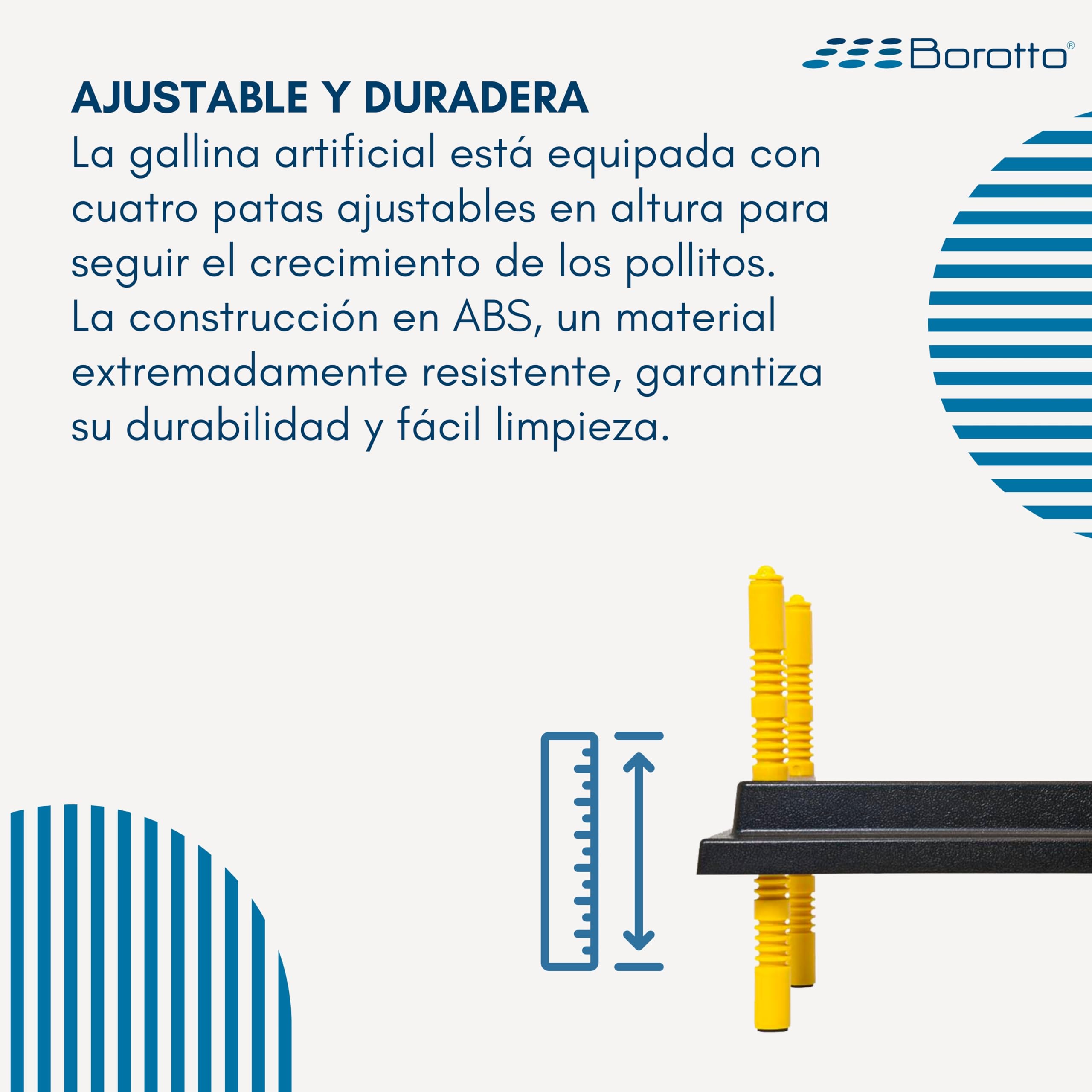 Borotto Criadora de Pollitos - Placa de Calor - Altura Ajustable - Bajo Consumo (30/35 Pulgadas)