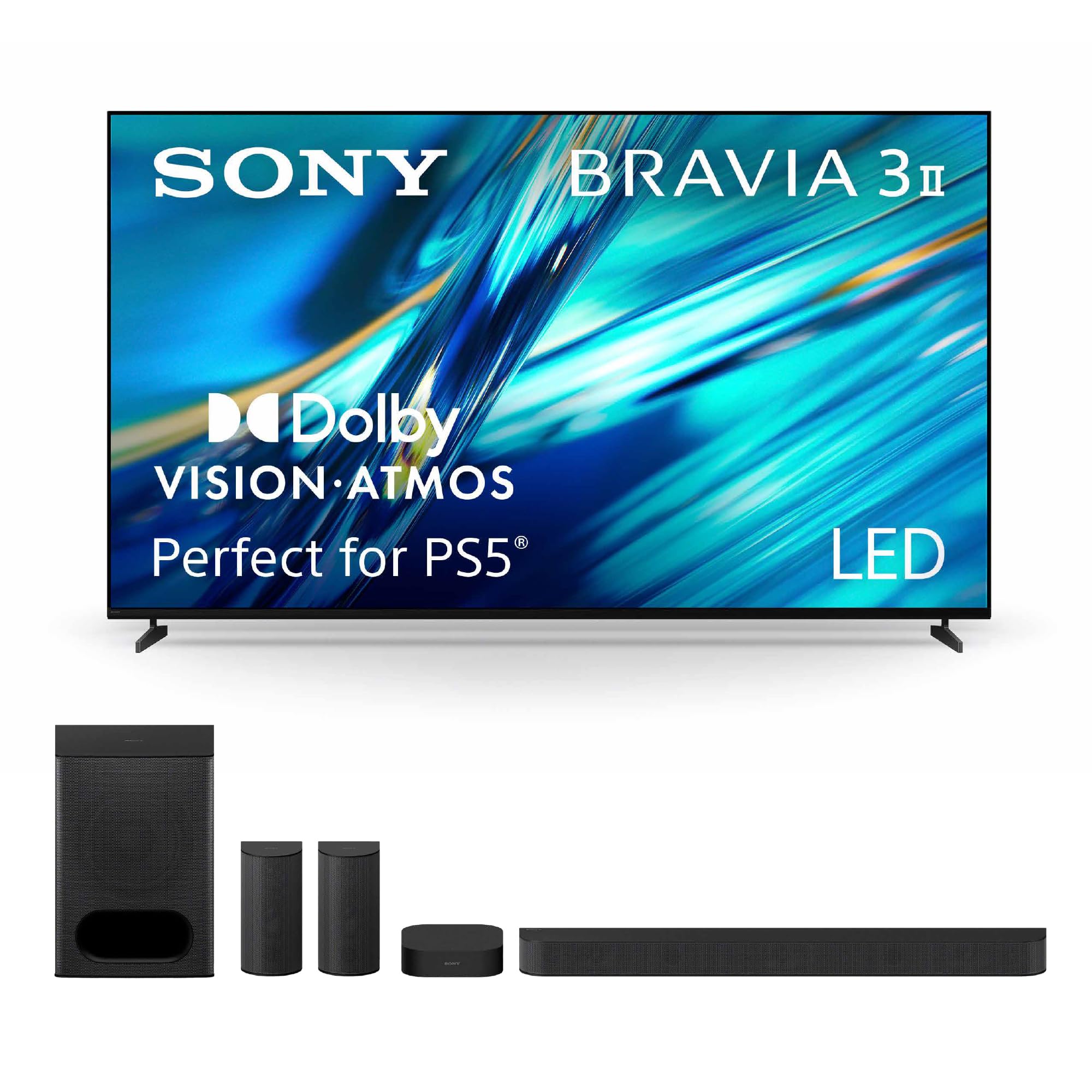 Sony BRAVIA 3 II 100-Inch 4K Ultra HD LED Smart TV (K-100XR30M2) with BRAVIA Theater System 6 5.1ch Home Theater Sound Bar Bundle