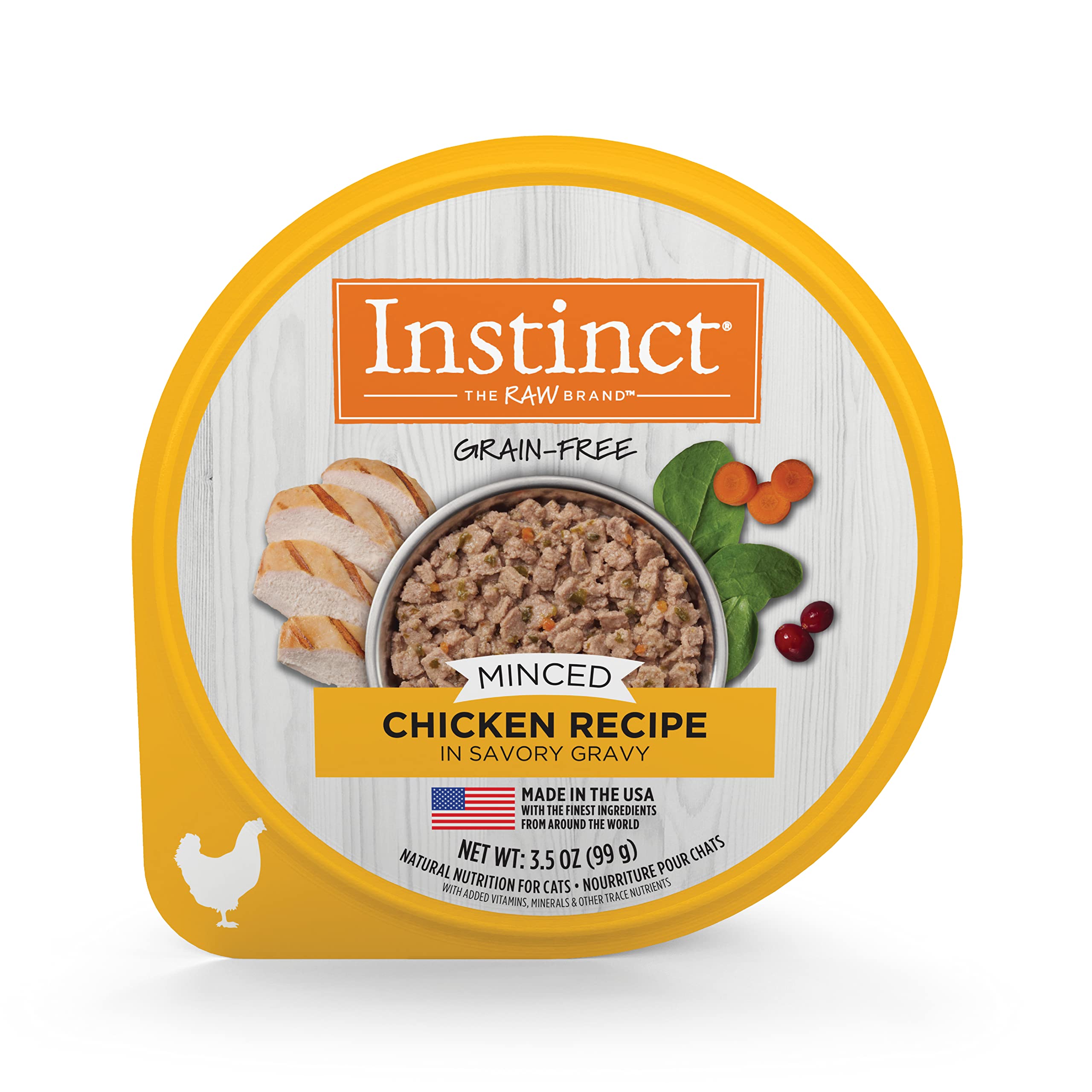 Instinct Minced Real Chicken Recipe Wet Cat Food - 3.5OZ