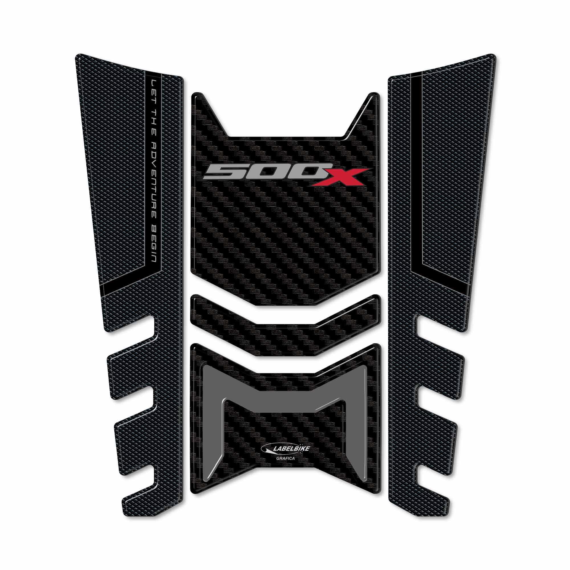 labelbike - Adesivo 3D Moto Paraserbatoio Protezione e Decorazione in Resina compatibile con Honda CB500X 2022-2023