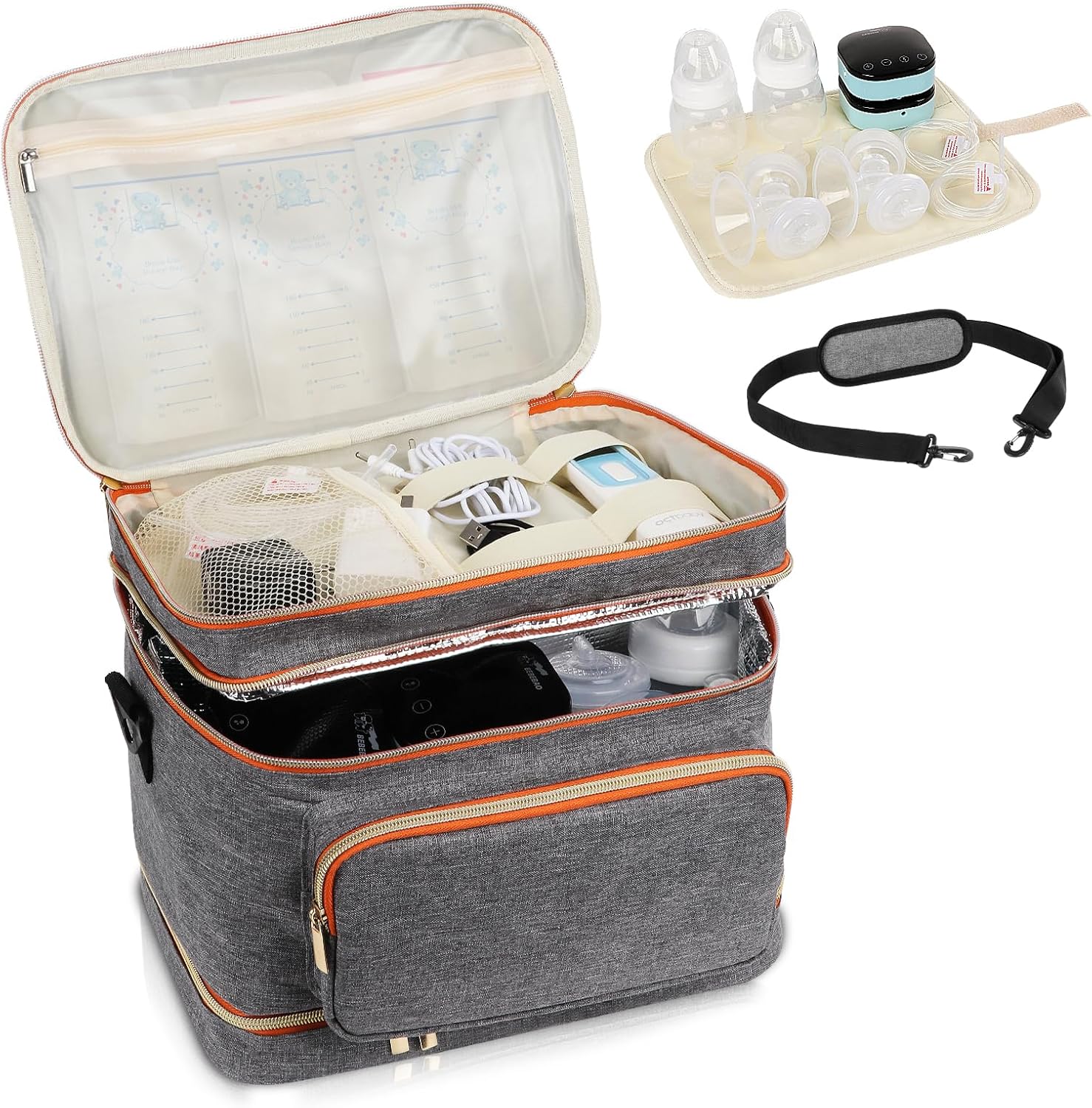 Vasttron Wearable Breast Pump Bag, Breastfeeding Pump Bag