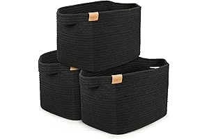 L1 Storage Baskets - Woven Baskets for Storage, Cotton Rope Baskets for...