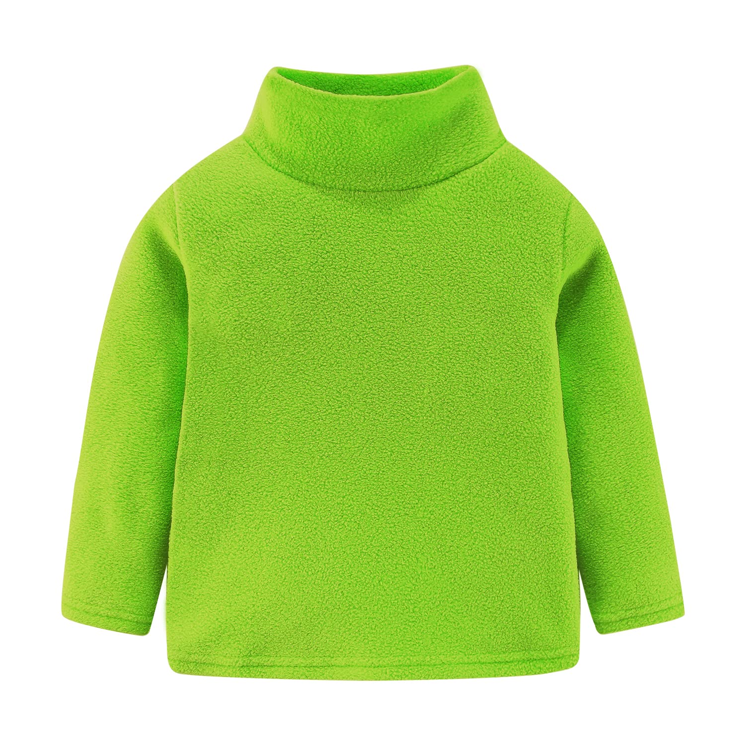 Mud Kingdom Kids Fleece Shirts High Collar Soft Tops Unisex