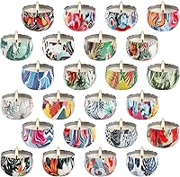 Vista 9 de Juego de 16 velas perfumadas de regalo – Velas de cera de soja natural de fragancia fuerte de 2.5 onzas en frascos de lata de viaje portátiles