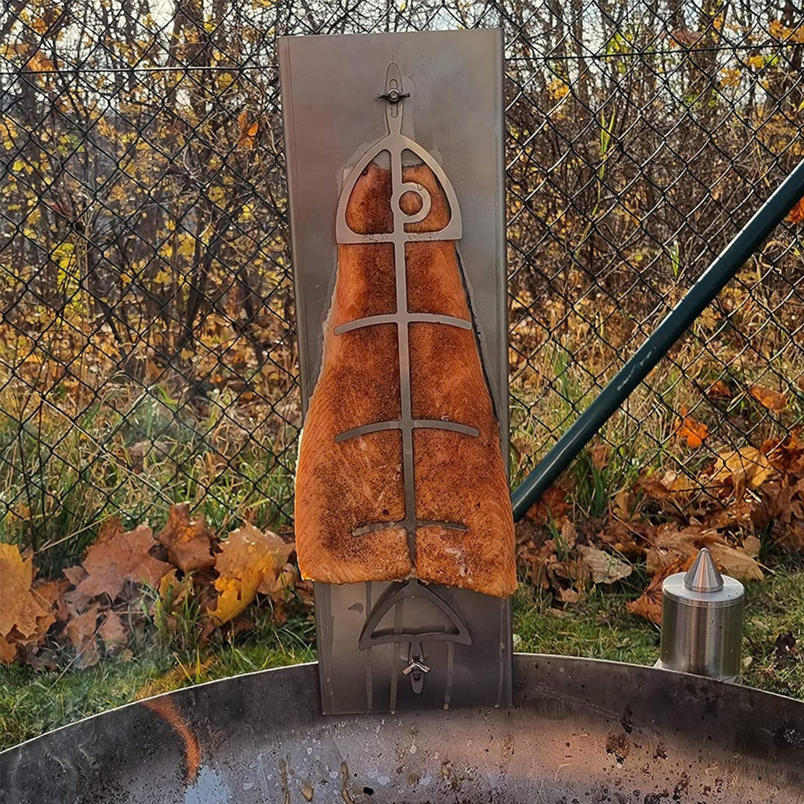 Soporte Para Pescado Al Fuego En Acero Inoxidable Utensilio de cocina | Soporte Plano De Cocina Para Salmón Al Fuego Accesorio de barbacoa de pesca, picn