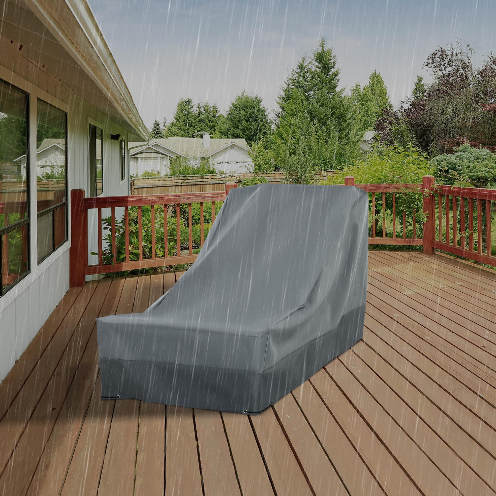 Outsunny Housse rectangulaire de patio UV pour chaises 200 x 86 x 82 cm
