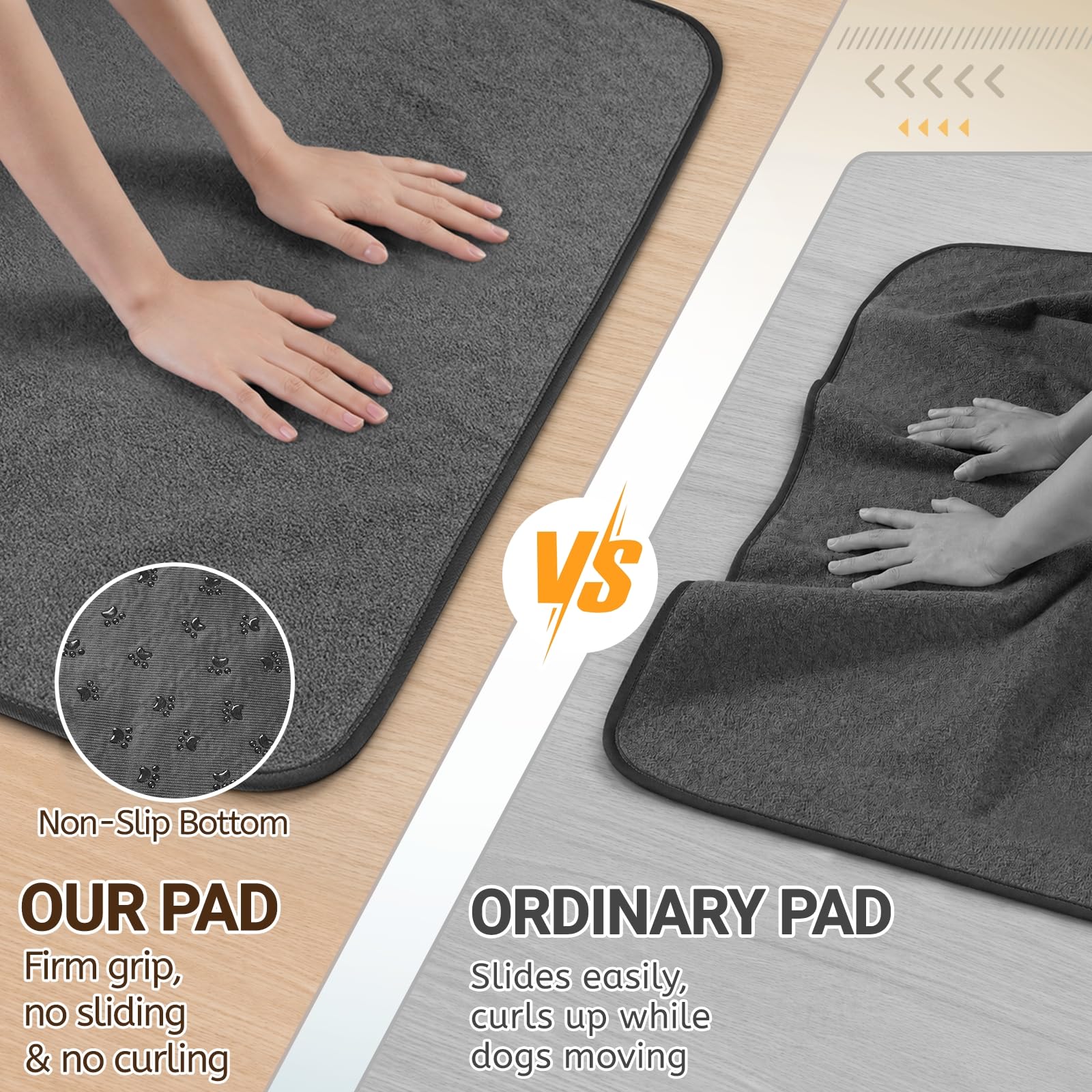Baodan Tapis Absorbant Chien, 2pc Alese Chien Réutilisable, 122x122 cm | Alaise pour Chien pour Chiots, Chiens âgés ou Chiens Souffrant d'Incontinence