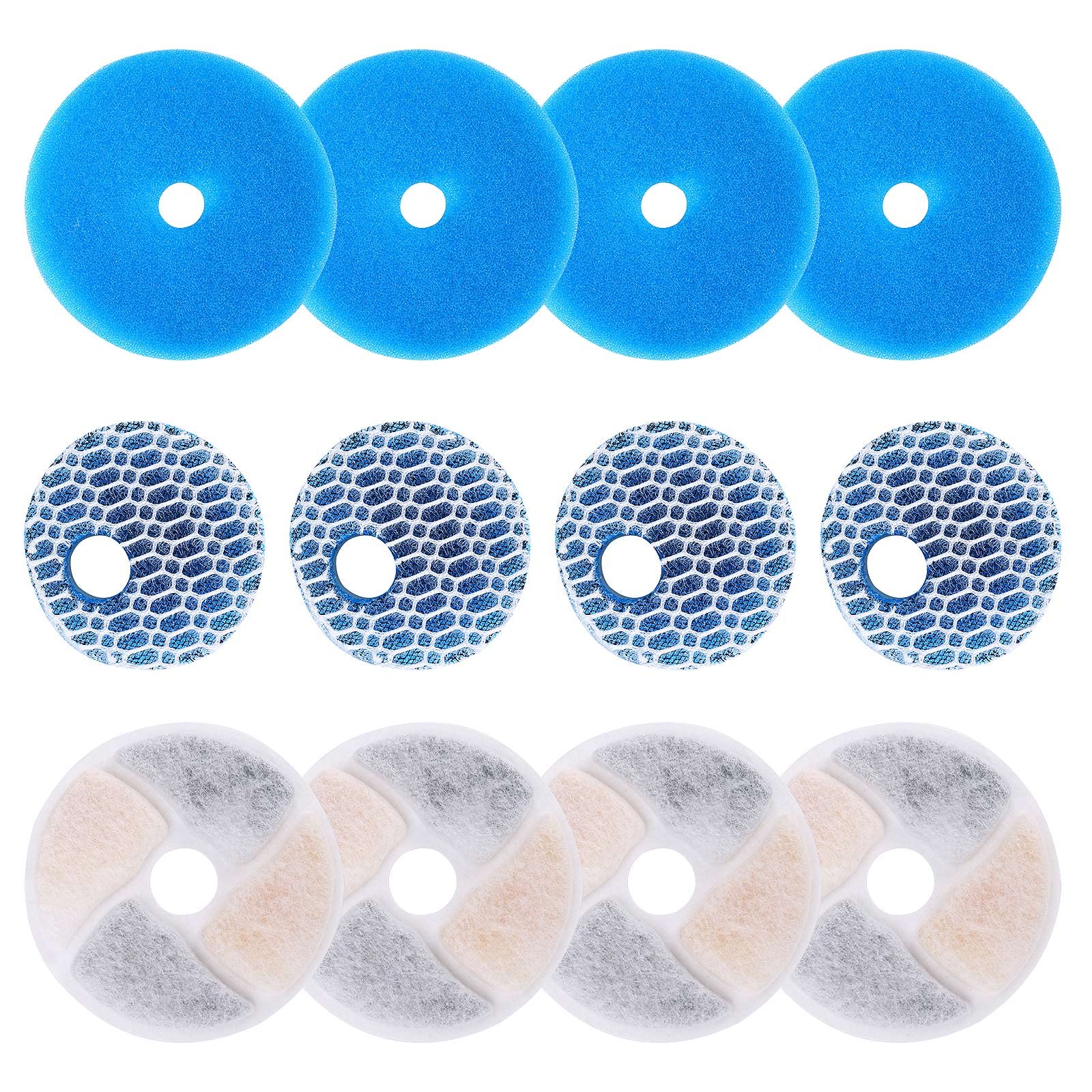 4 Pack Cat Water Fountain Replacement Filters for 67oz/2L Automatic Pet Fountain Cat Water Dispenser
