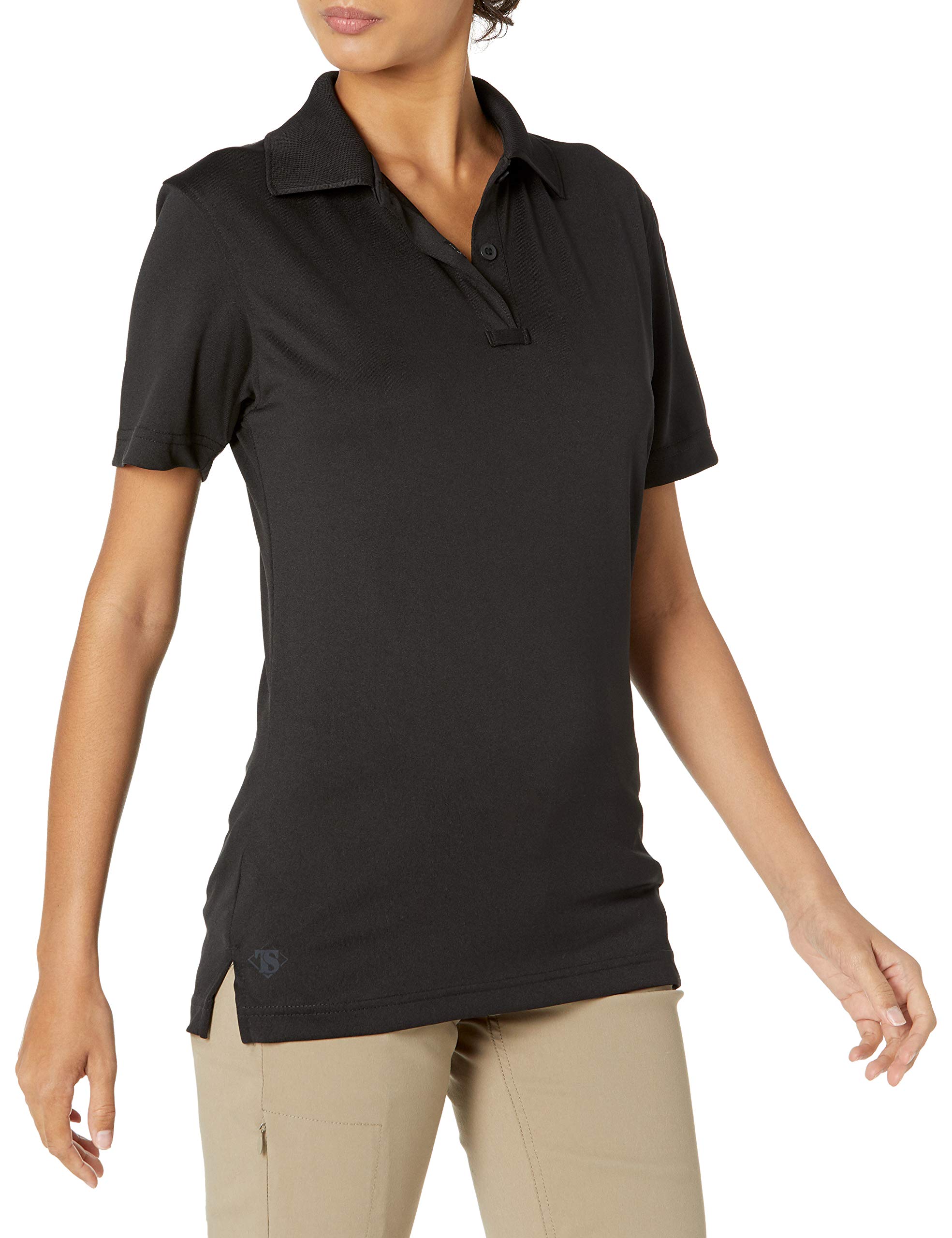 TRU-SPEC Damska koszulka polo z krótkim rękawem Performance 24-7, czarna, XL