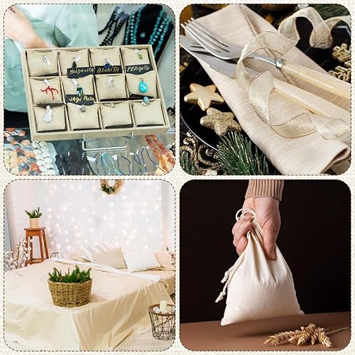 Miniatura 8 de Tela de muselina sin blanquear de 16.5 yardas x 63 pulgadas, tela de muselina 100% algodón por yarda, material de tela de algodón natural sin