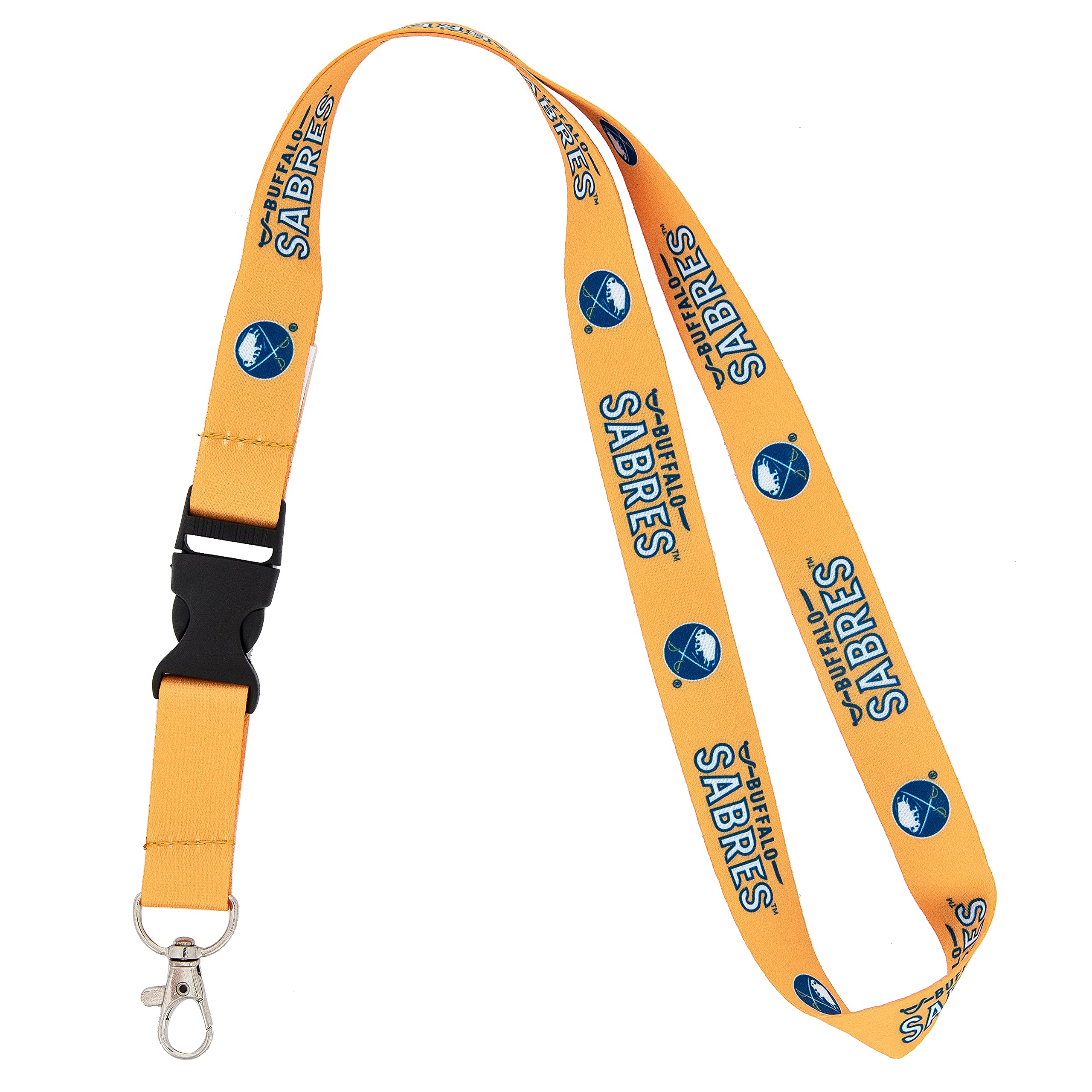 Desert Cactus Buffalo Sabres Lanyard NHL National Hockey League Car Keys ID Badge Holder Keychain Detachable Breakaway Snap Buckle (Lanyard 2 - Yellow)