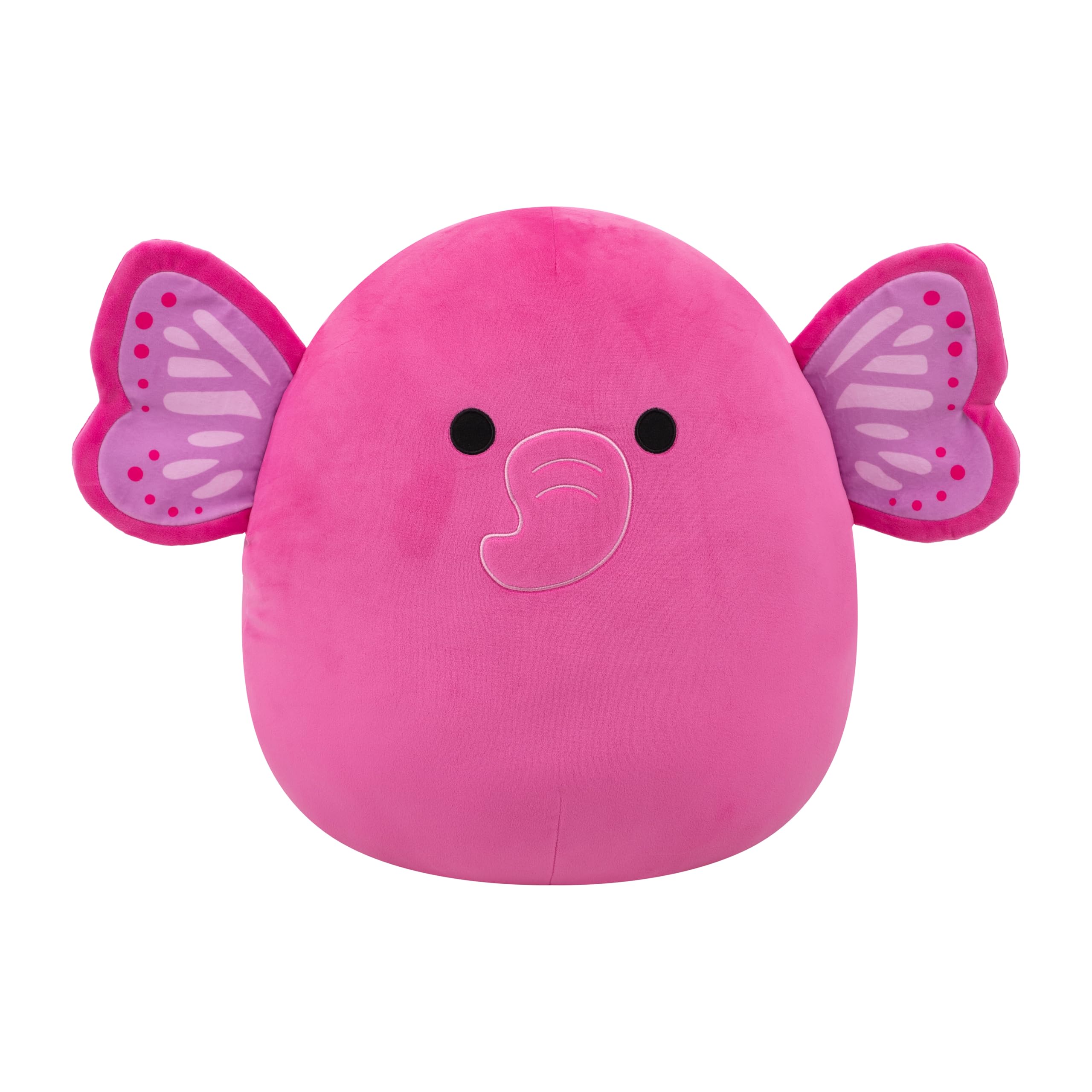 Squishmallows Bertha Le Papillon-​éléphant Rose Original de 40 cm