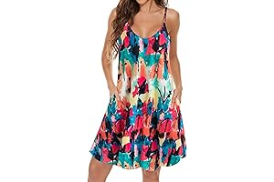 Stunning Ladies' Sundresses that Shine, Knee-Length with Pockets