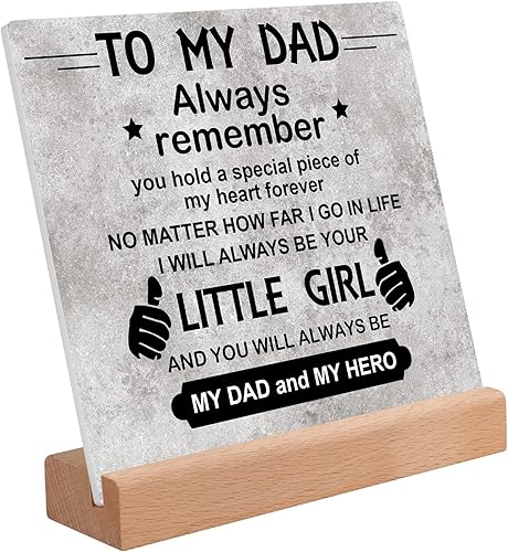 Regalos de Navidad para papá de parte de la hija, regalos para papá, placa acrílica, regalos de Navidad para papá, letrero decorativo para el hogar,