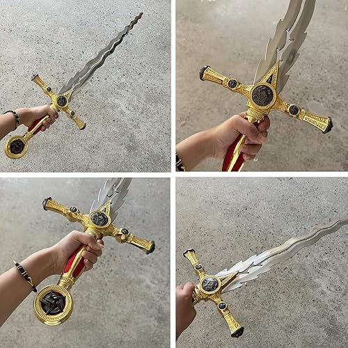 Miniatura 7 de Espada ceremonial masónica medieval de acero inoxidable de 39.8 pulgadas con placa de exhibición para colección, cosplay