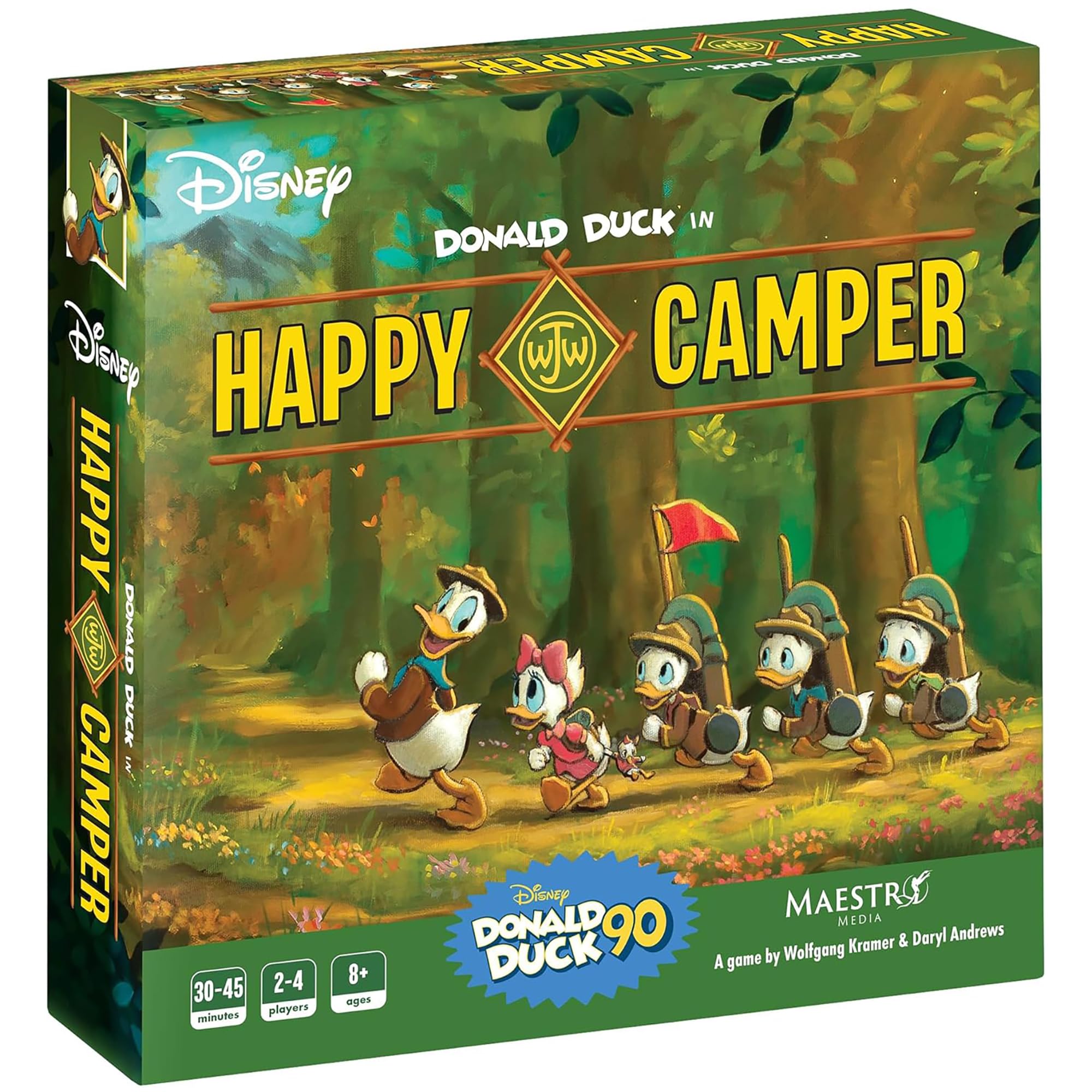 Maestro Media: Walt Disney's Donald Duck in Happy Camper - Family Strategy Board Game, Officially Licensed, Family & Kids Ages 8+, 2-5 Players, 30 Min